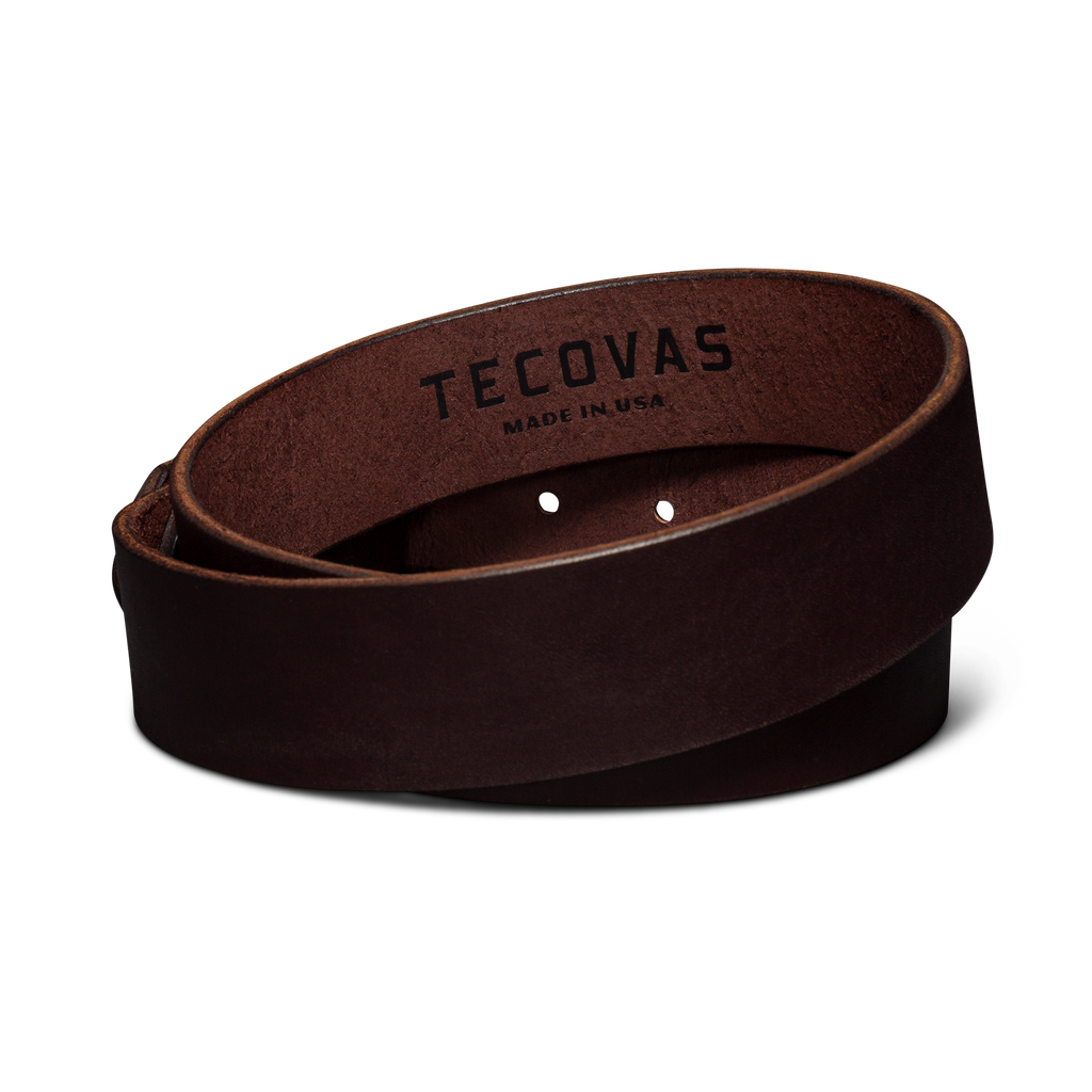 Men's Harness Leather Belt - Umber Cowhide