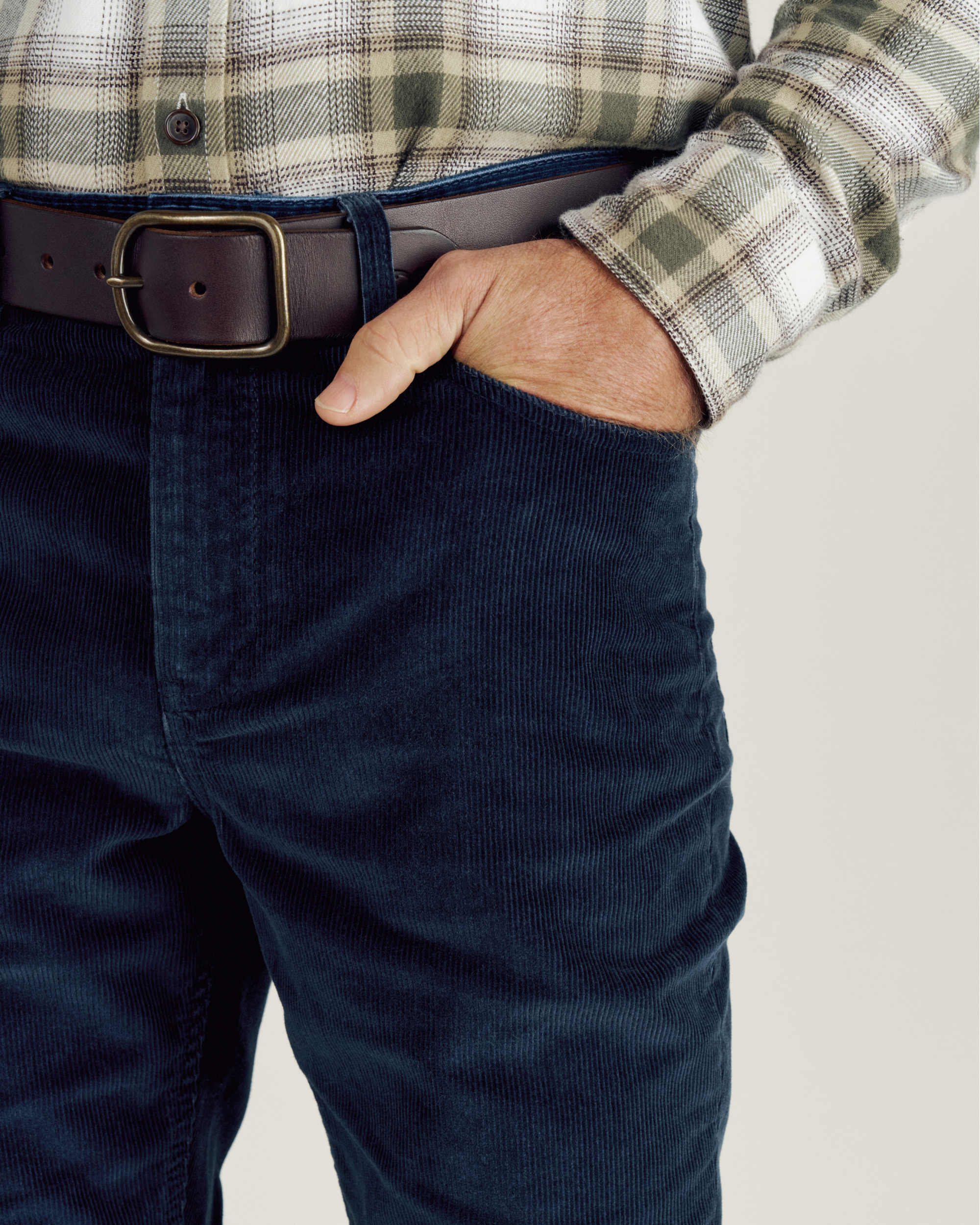 Men's Slim Straight Stretch Corduroy - Navy Corduroy