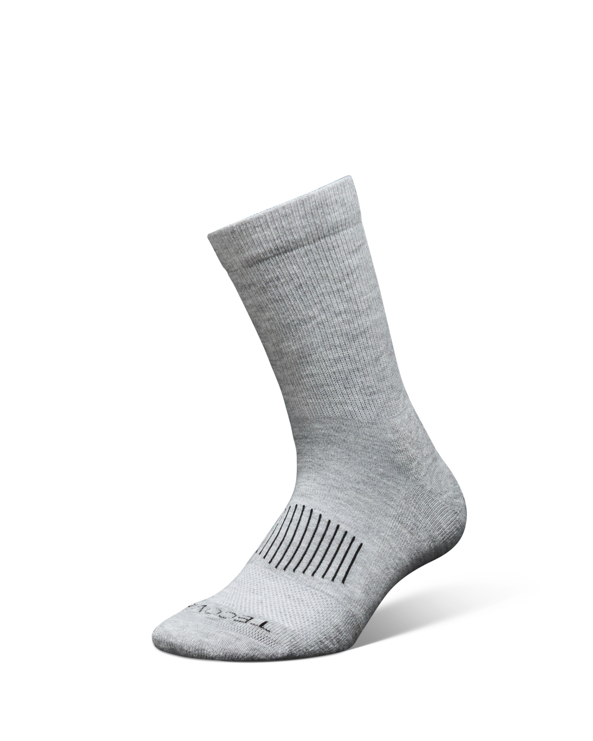 Crew Socks (3-Pack) - White Green Light Gray Polyester Spandex