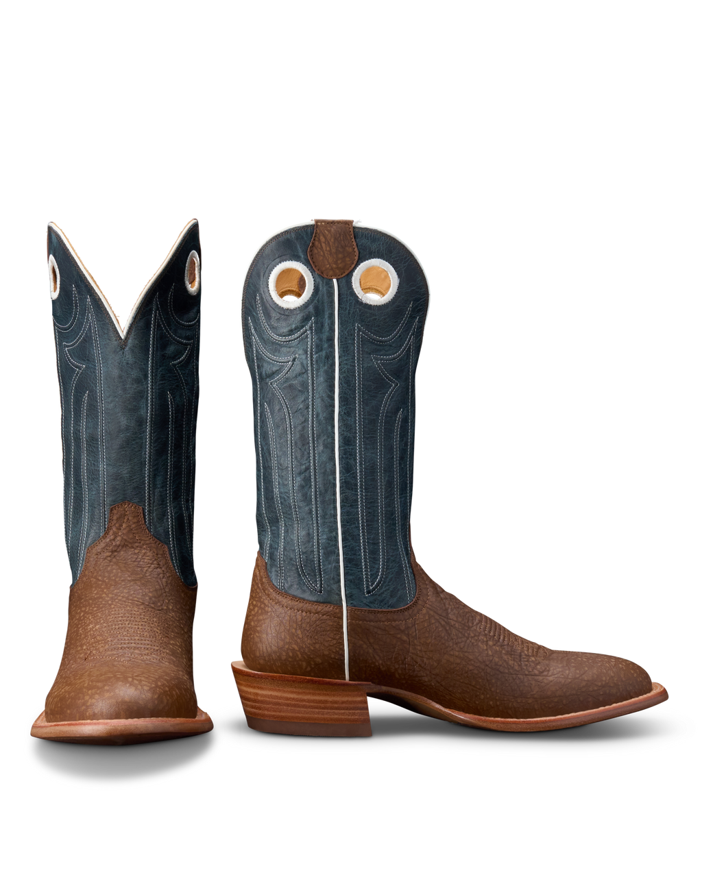 The Prescott - Chestnut Blue Bullhide