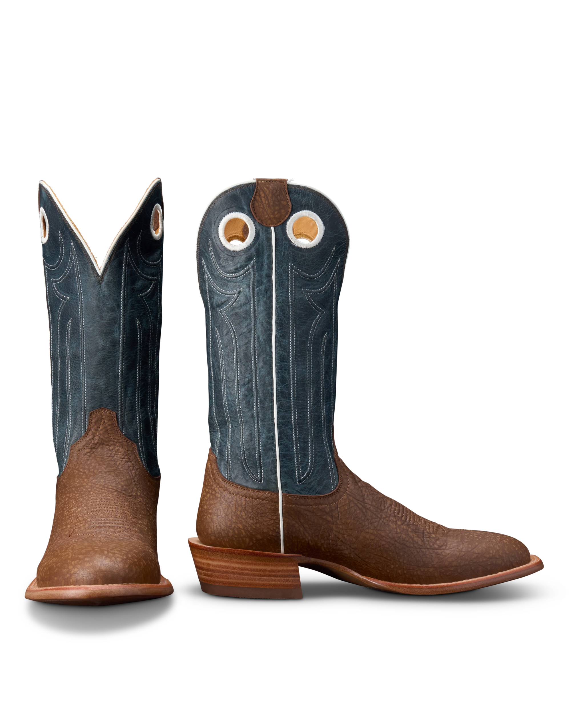 The Prescott - Chestnut Blue Bullhide