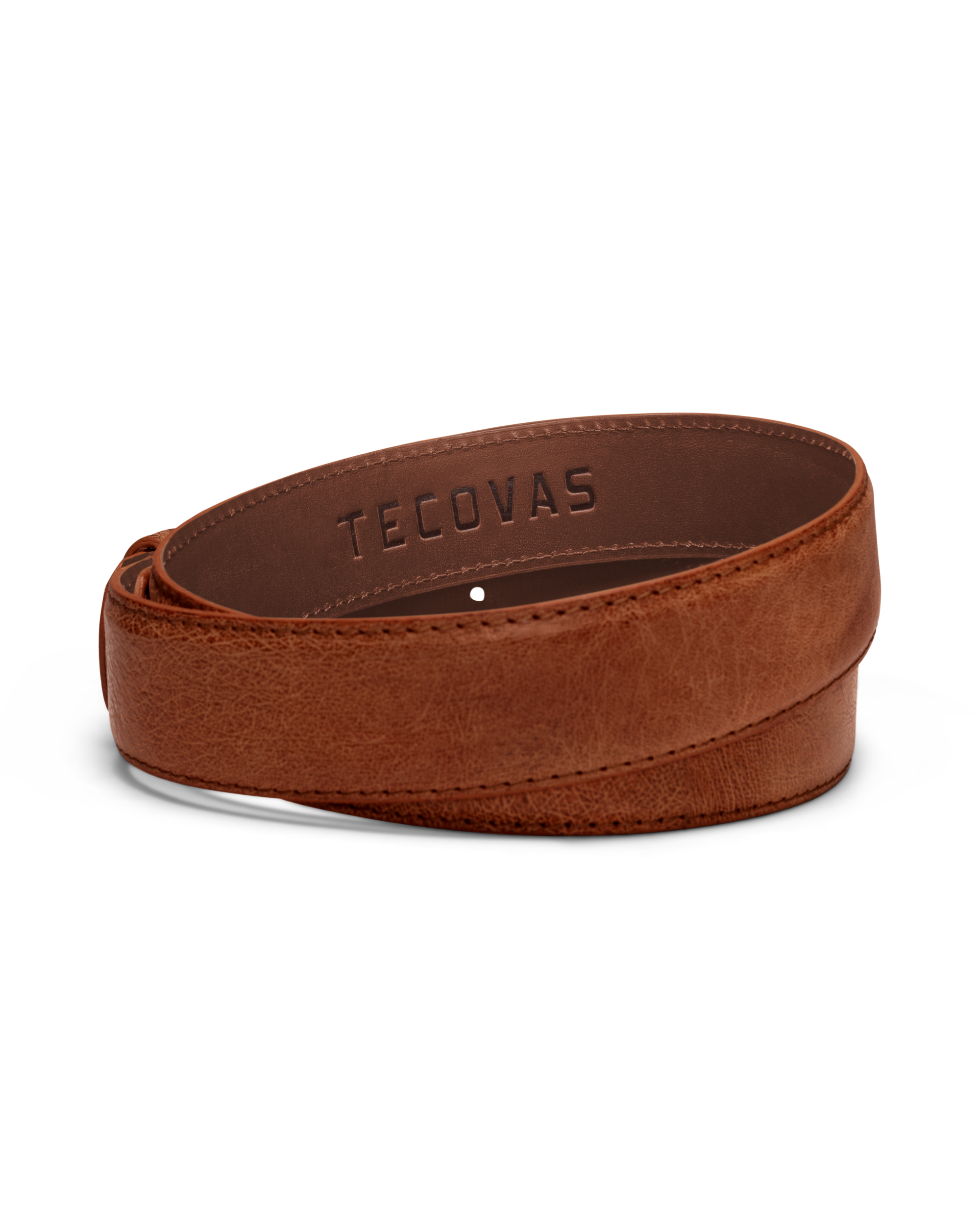 Men's Smooth Ostrich Belt - Russet Ostrich