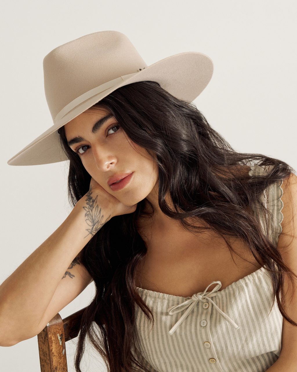 The Belle Wool Cowgirl Hat - Cream Wool