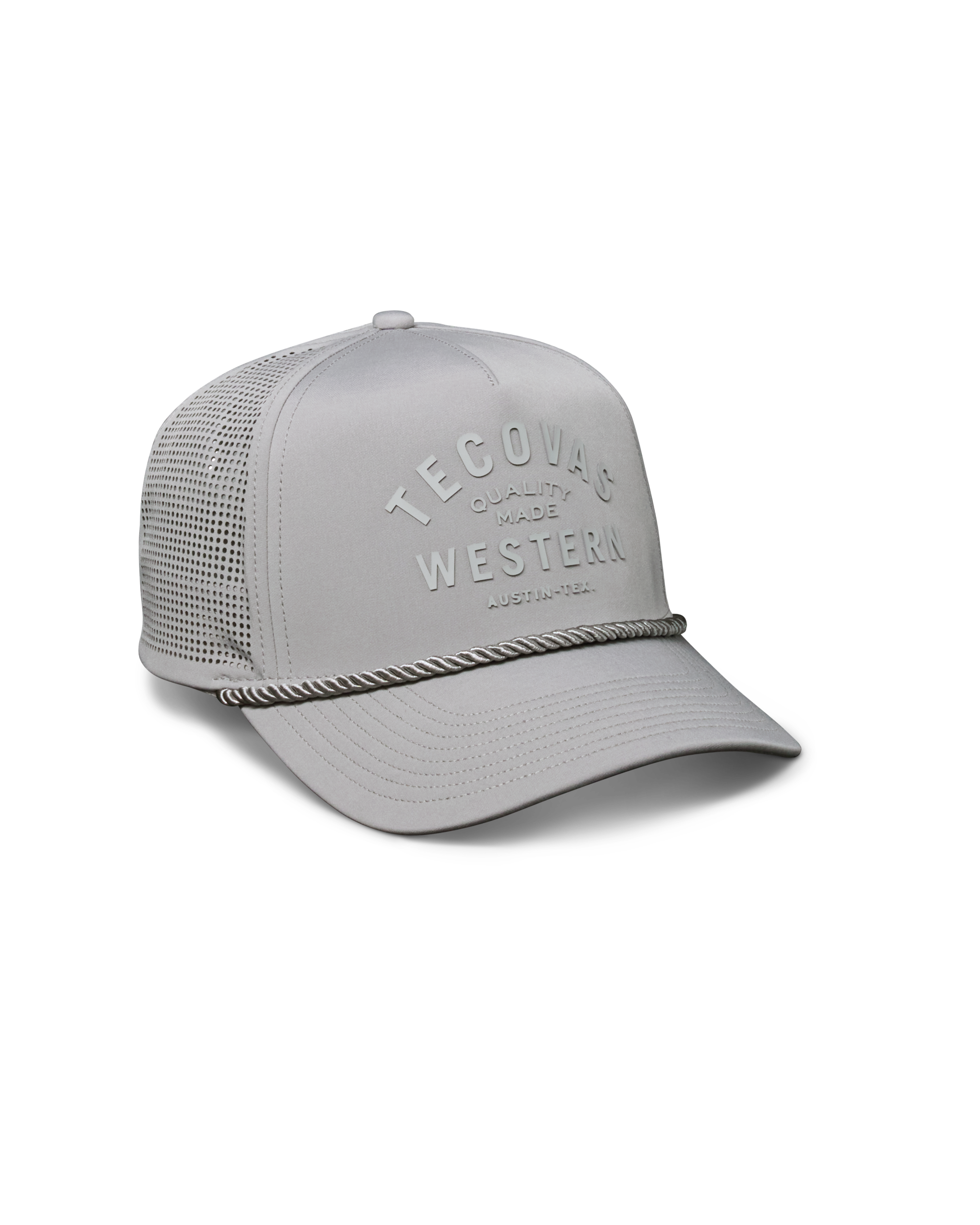 Quality Made Performance Trucker Hat - Gray Polyester