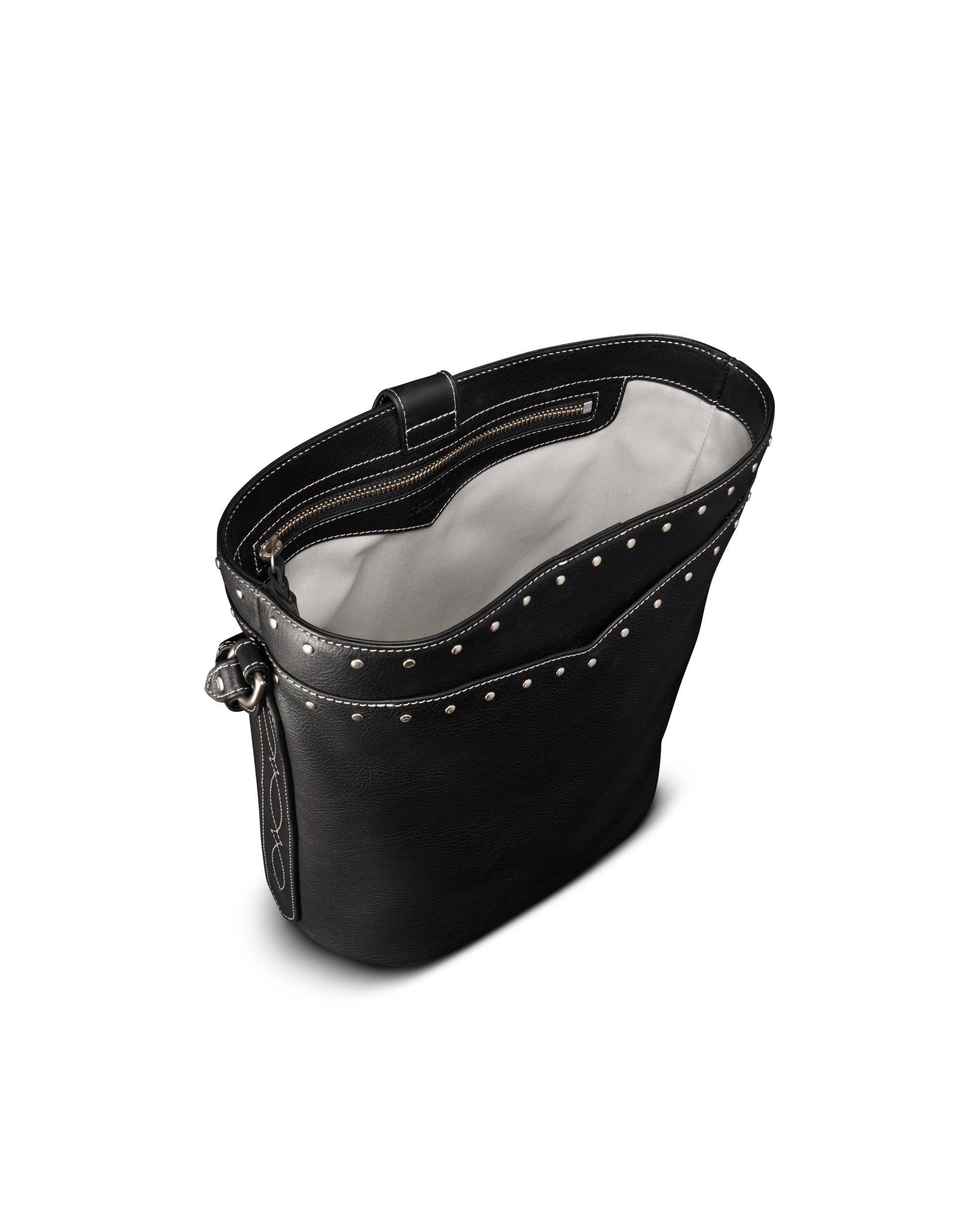 Cowhide Bucket Bag - Black Cowhide