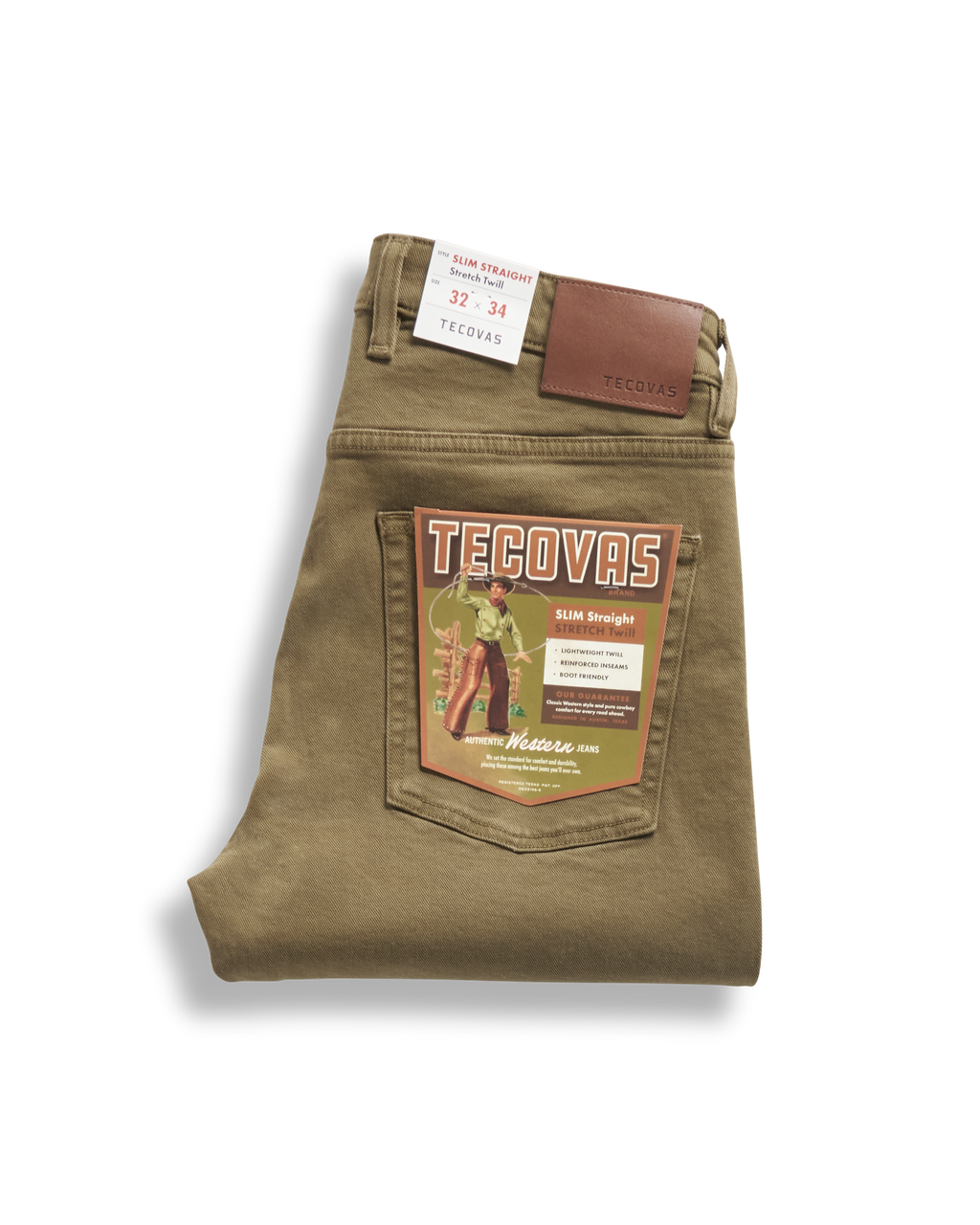 Men's Slim Straight Stretch Twill - Olive Stretch Twill