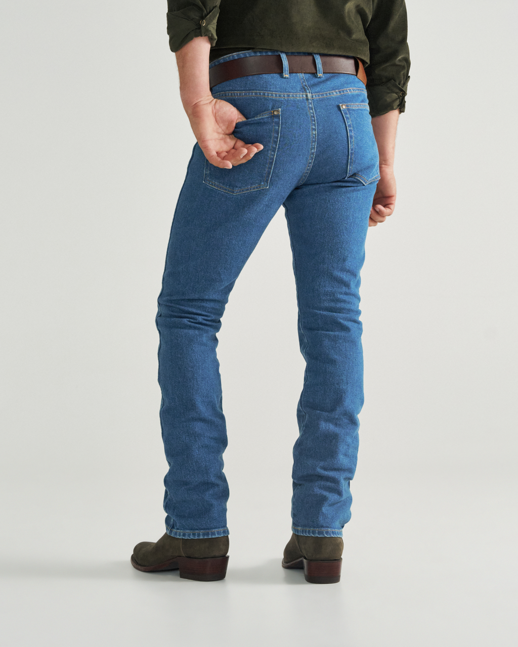 Men's Slim Straight Heritage Denim - Medium Blue Heritage Denim
