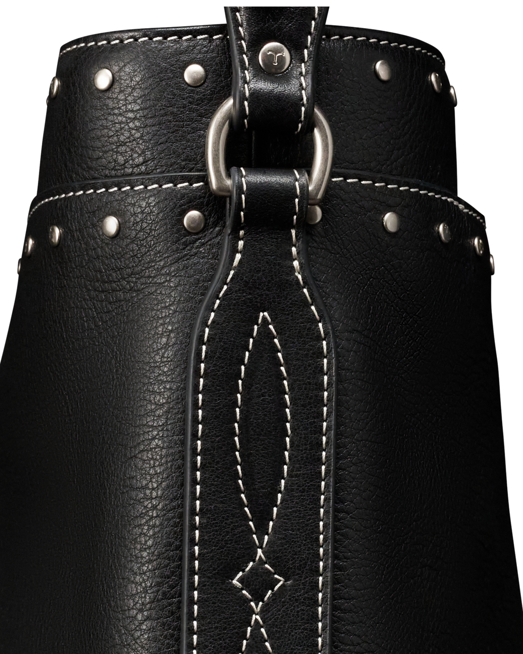 Cowhide Bucket Bag - Black Cowhide