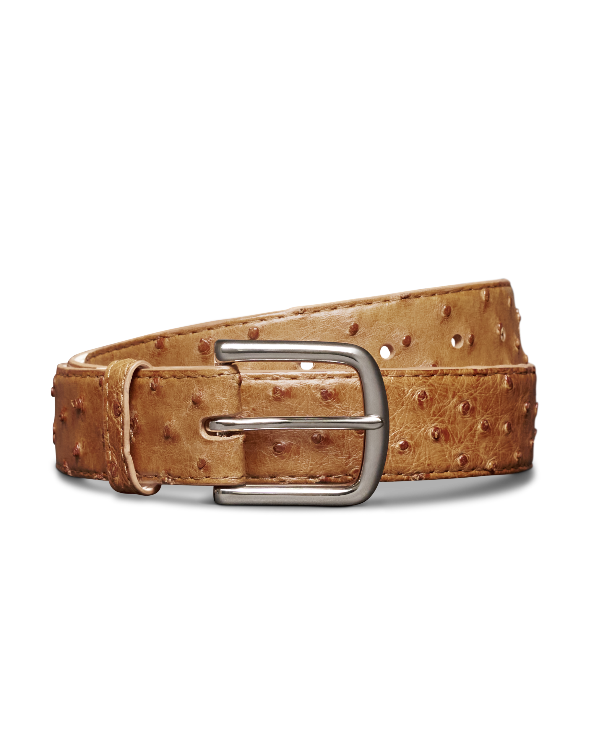 Men's Ostrich Belt - Sunset Ostrich