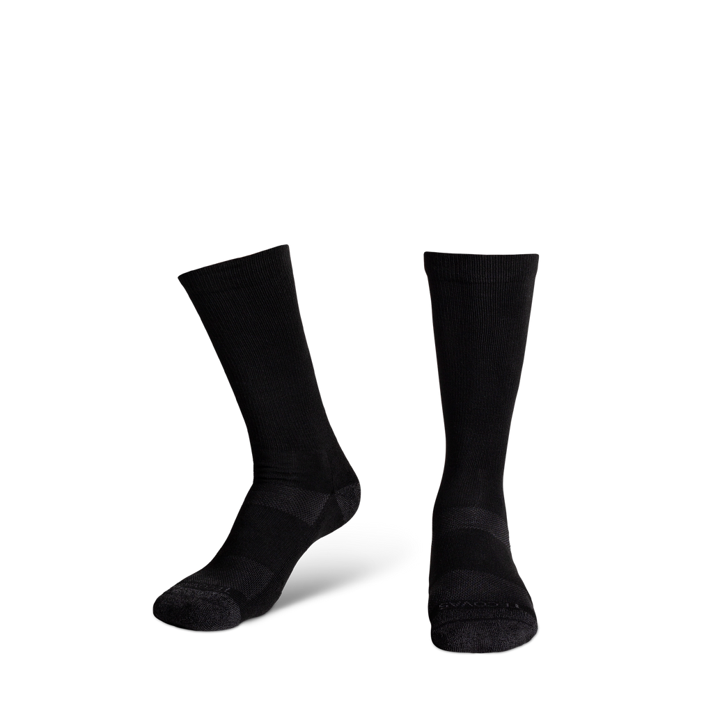 Mid-Calf Socks (3-Pack) - Midnight Polyester Spandex