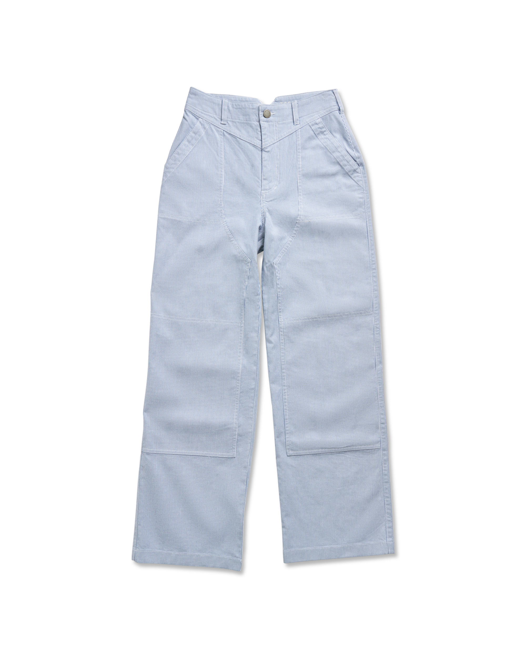 Women's Carpenter Pant - Blue White Cotton
