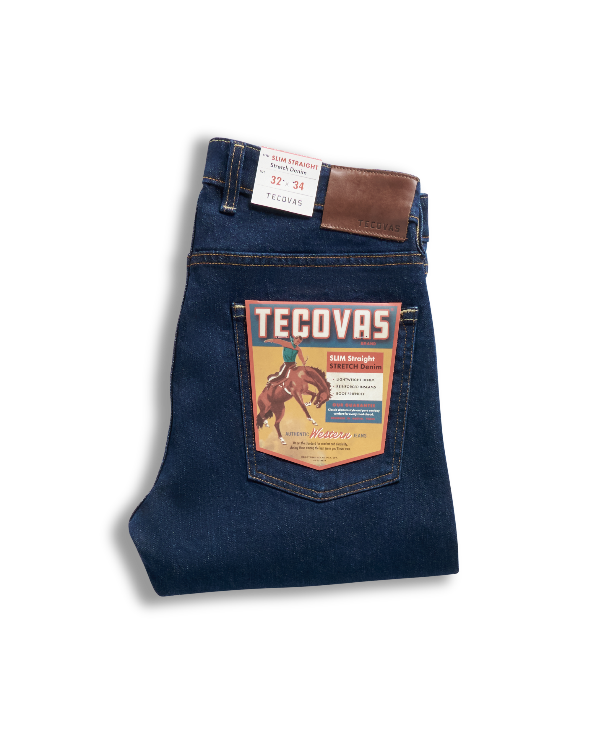 Men's Slim Straight Stretch Denim - Dark Indigo Stretch Denim
