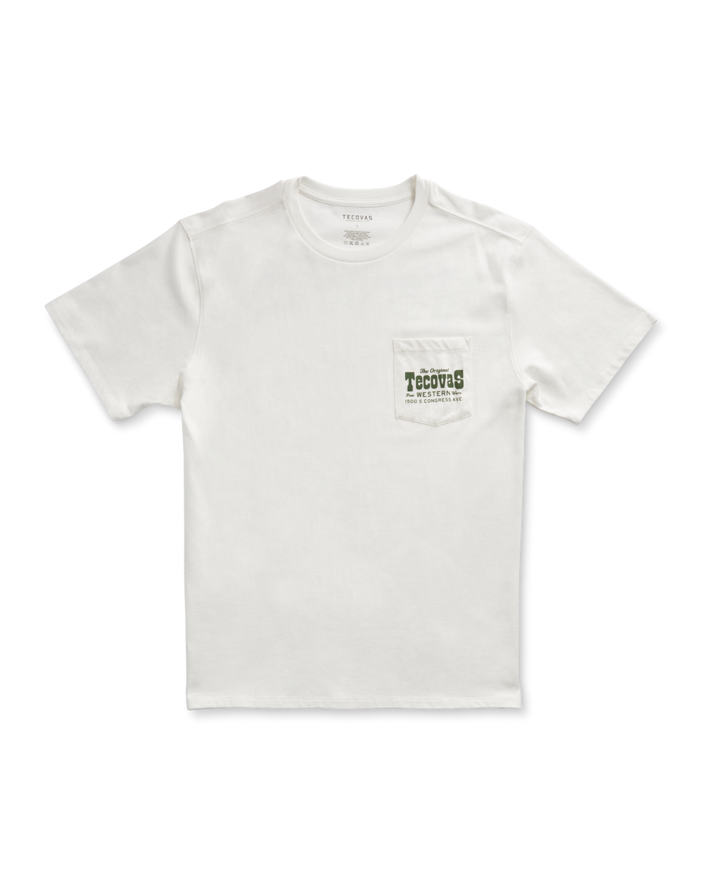 Men's Original Western Pocket Tee - Bone Green Pima Cotton