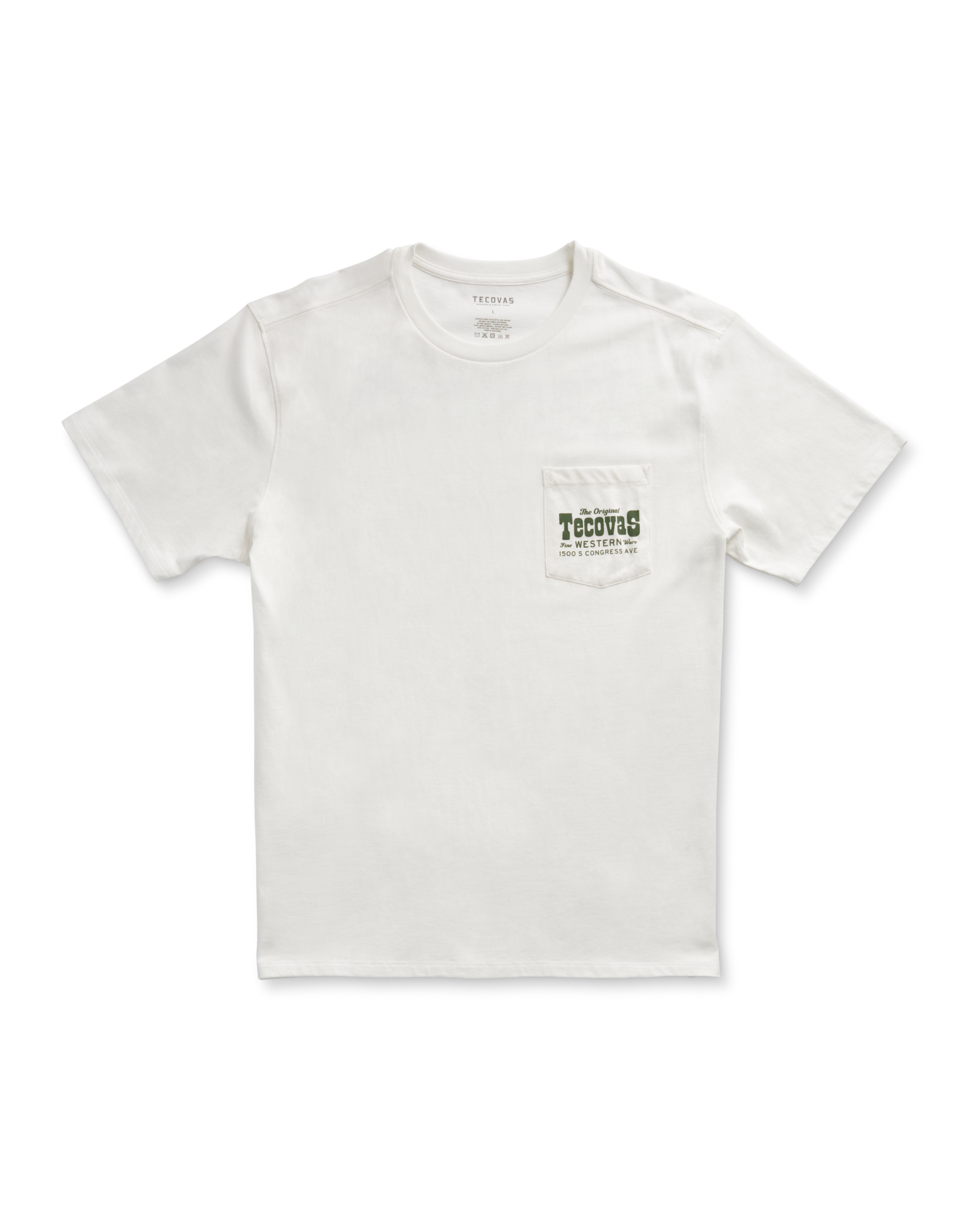 Men's Original Western Pocket Tee - Bone Green Pima Cotton