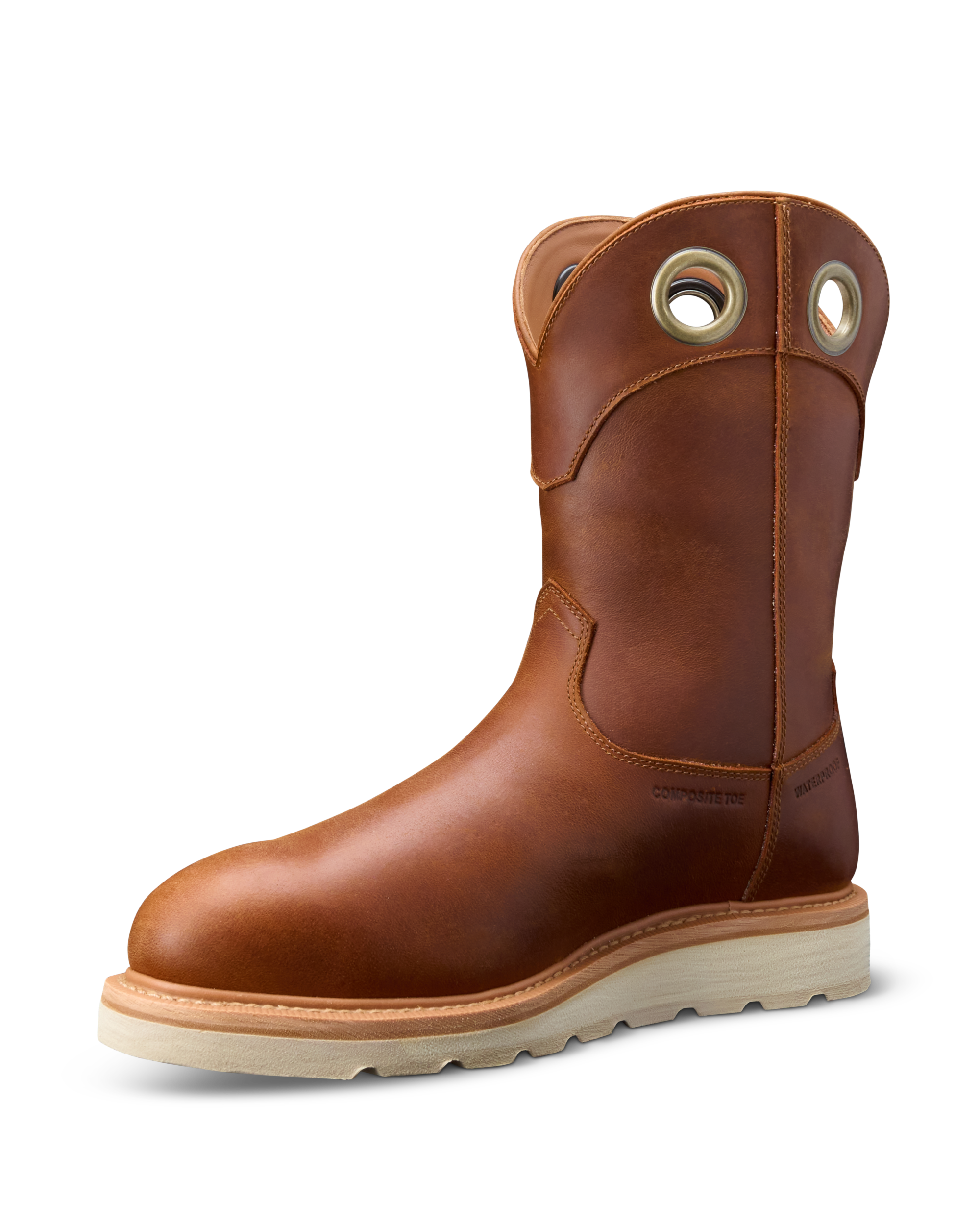 LongHaul Waterproof Roper Composite Toe Work Boot - Saddle Cowhide