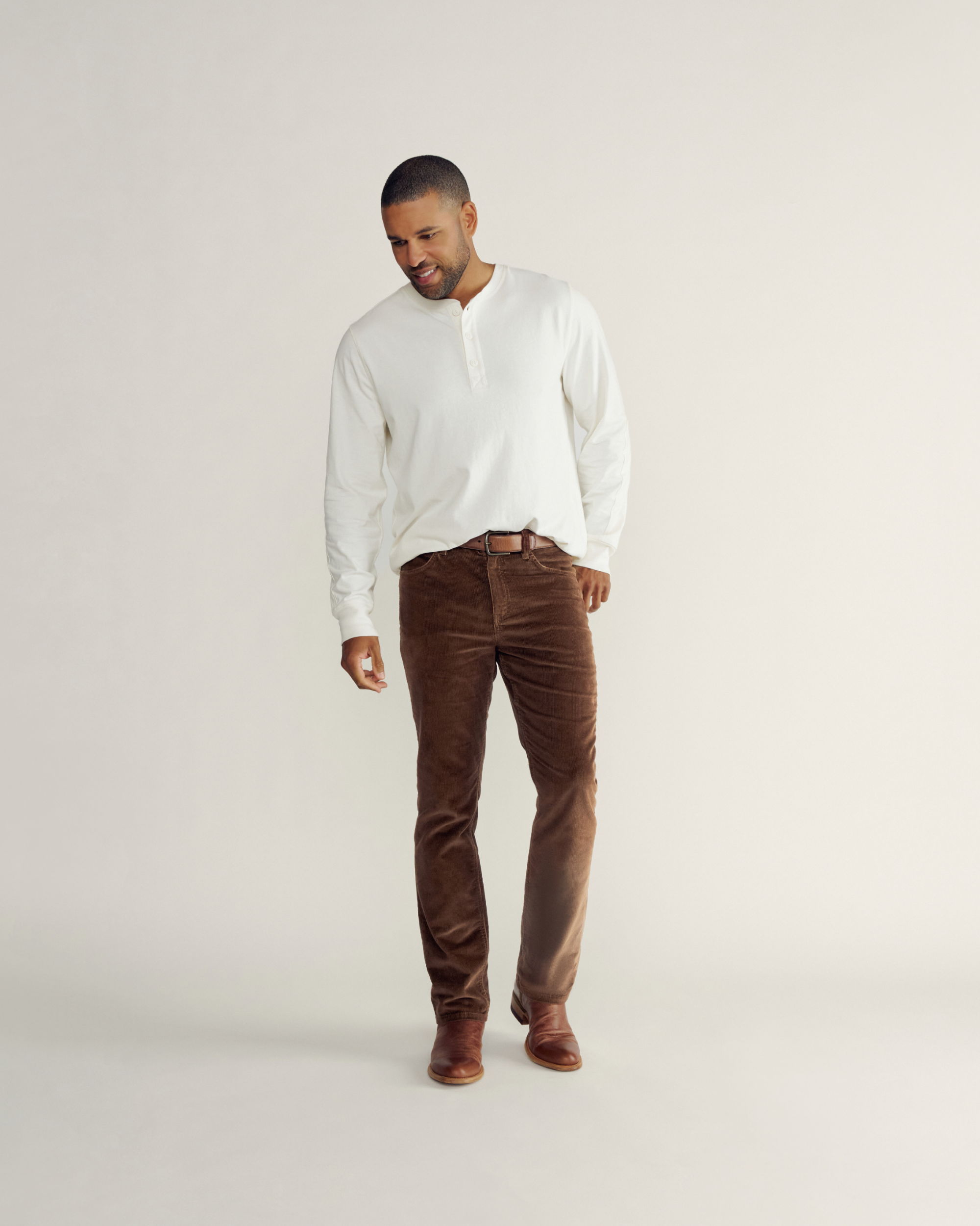 Men's Slim Straight Stretch Corduroy - Brown Corduroy