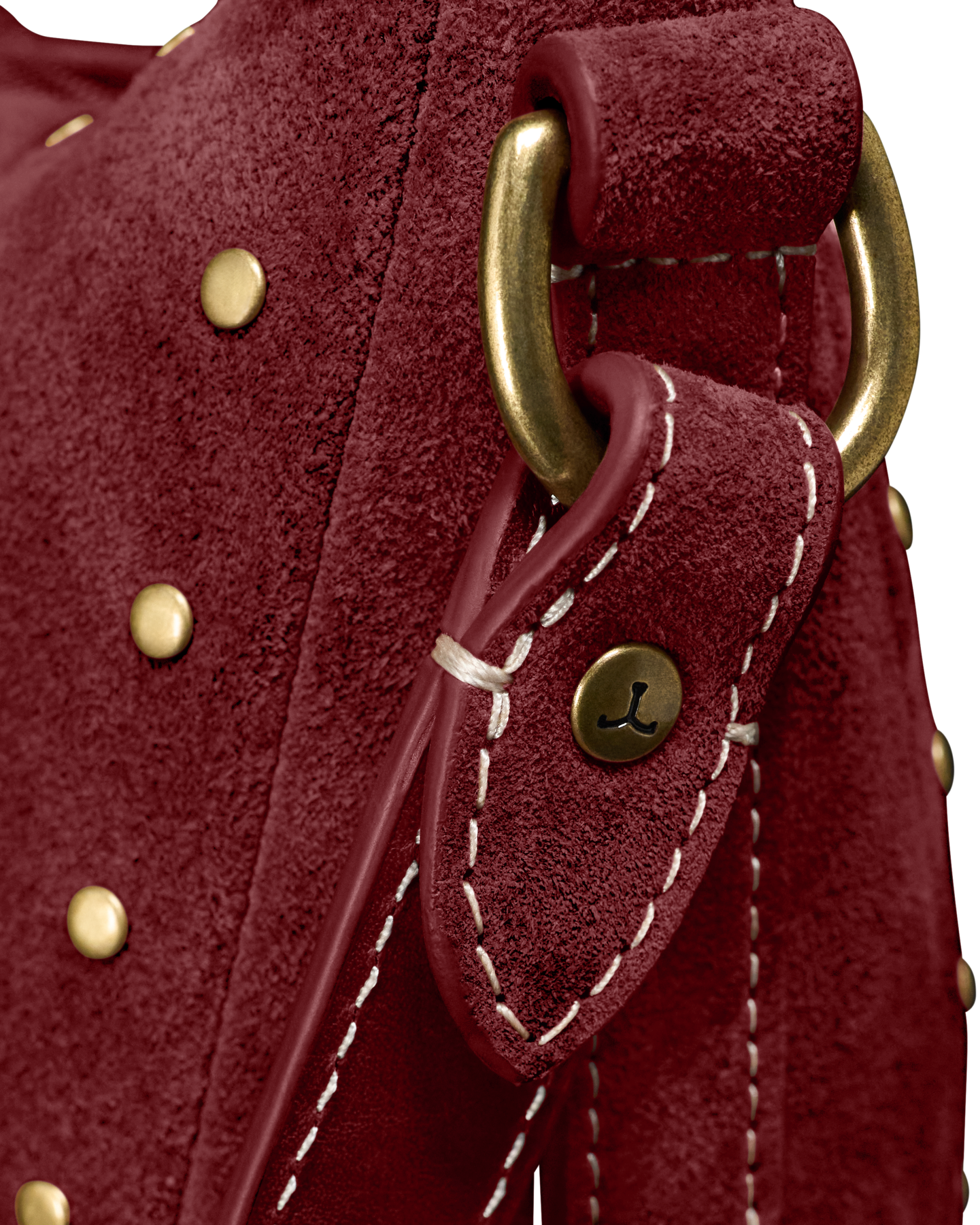 Slouchy Shoulder Bag - Cabernet Suede