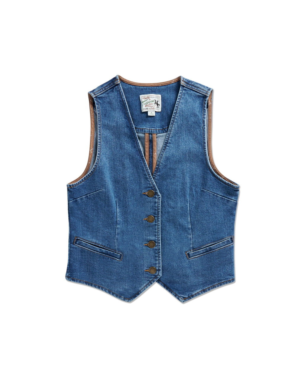 Women's Denim Vest - Medium Wash Denim