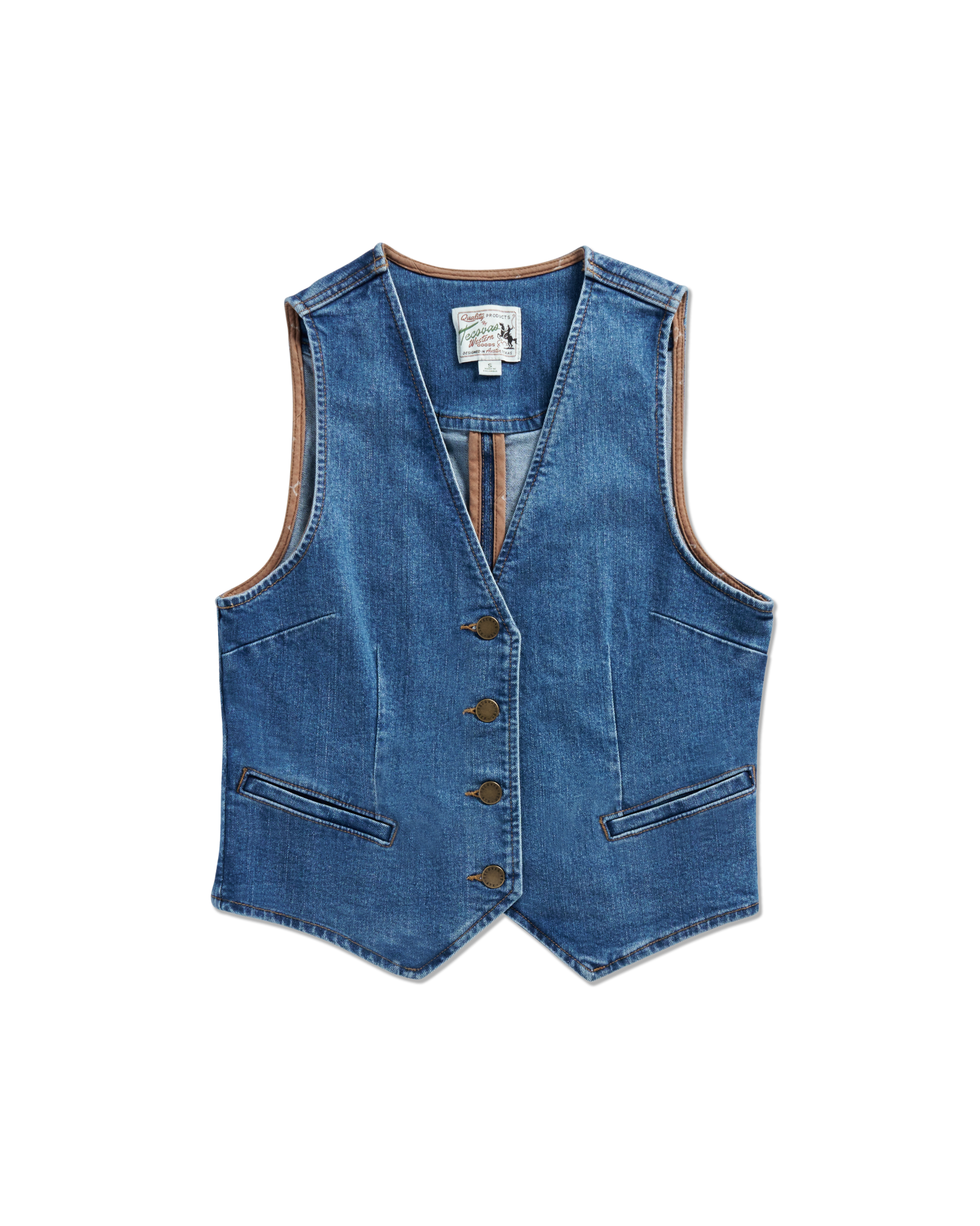 Women's Denim Vest - Medium Wash Denim
