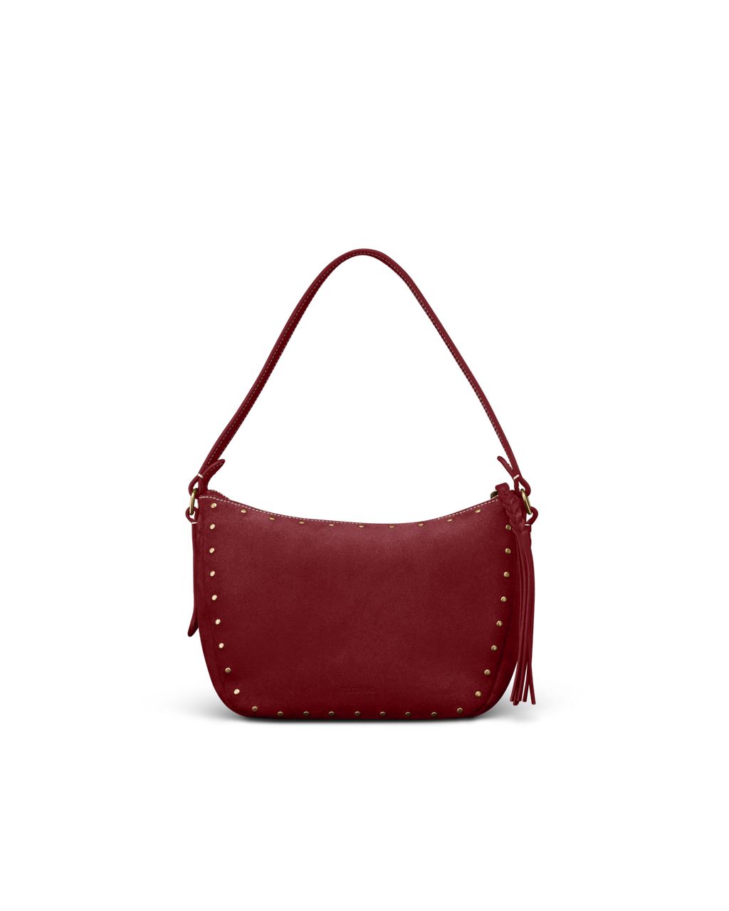 Slouchy Shoulder Bag - Cabernet Suede