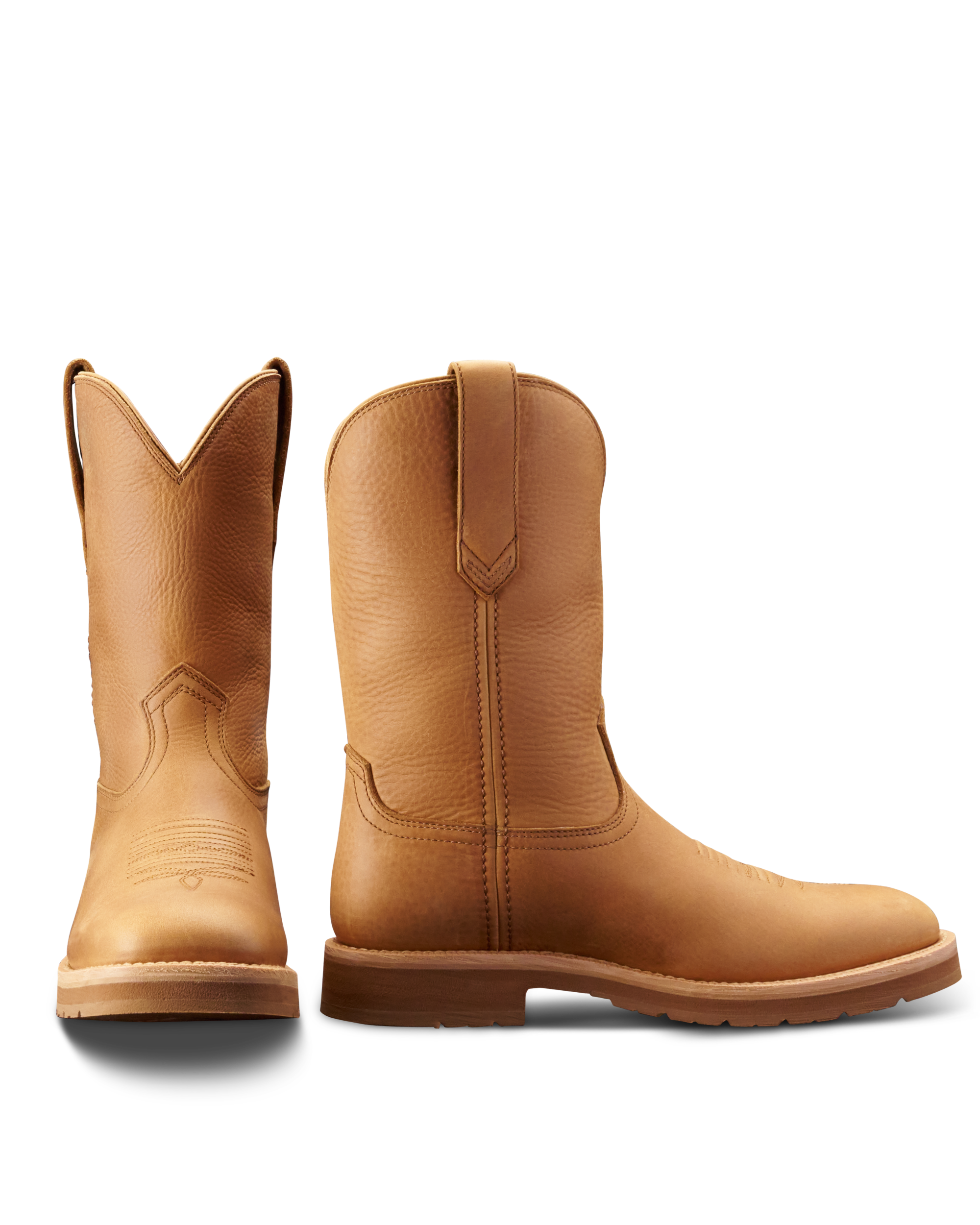 The Rugged Square Toe - Light Tan Cowhide