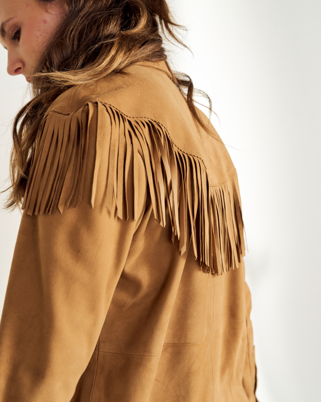 Women's Suede Shacket - Tan Suede