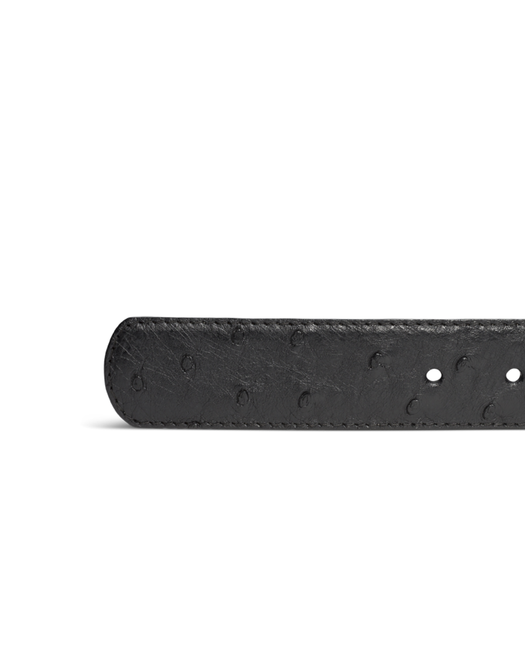 Men's Ostrich Belt - Midnight Ostrich