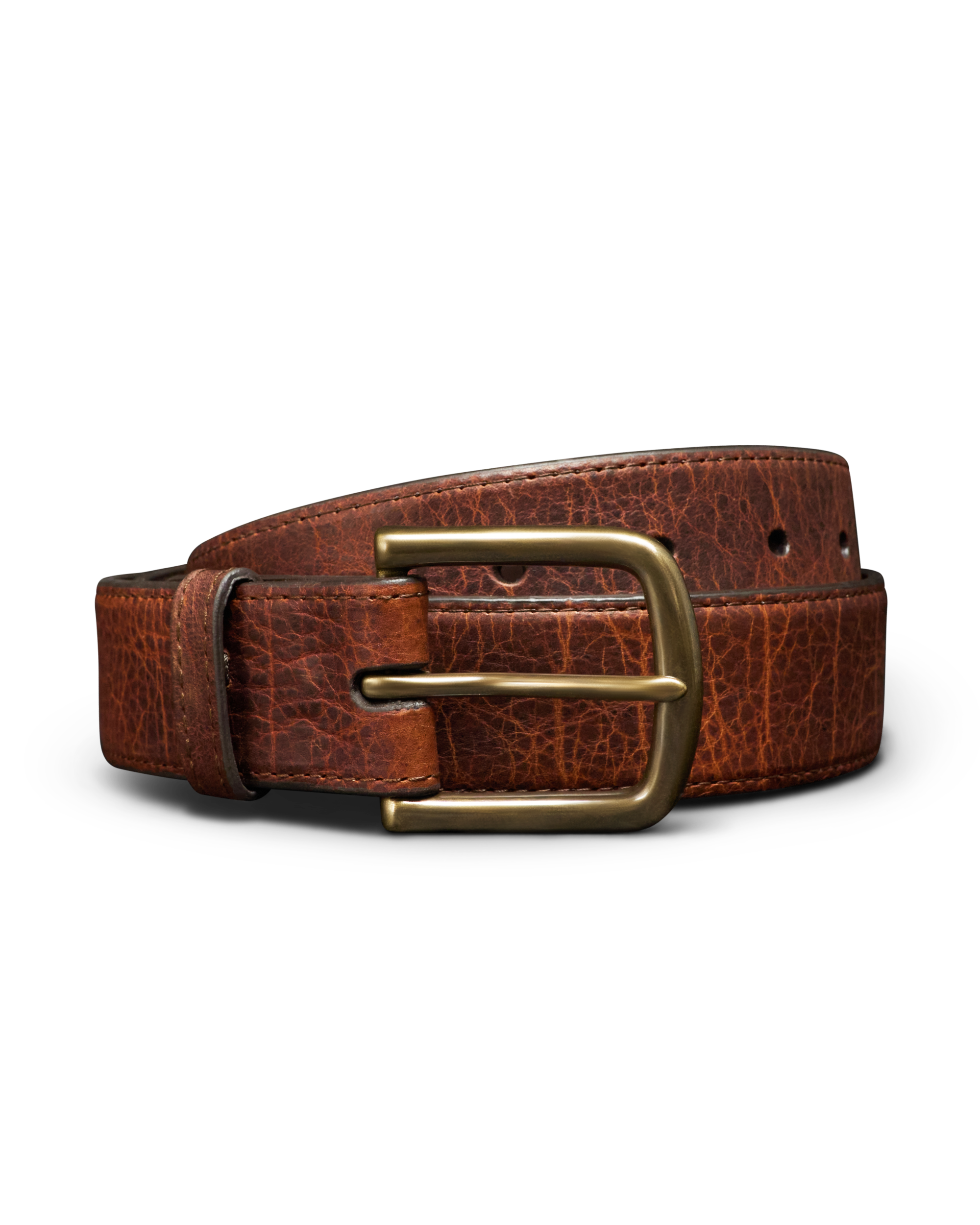 Men's Bison Belt - Burnt Umber Bison