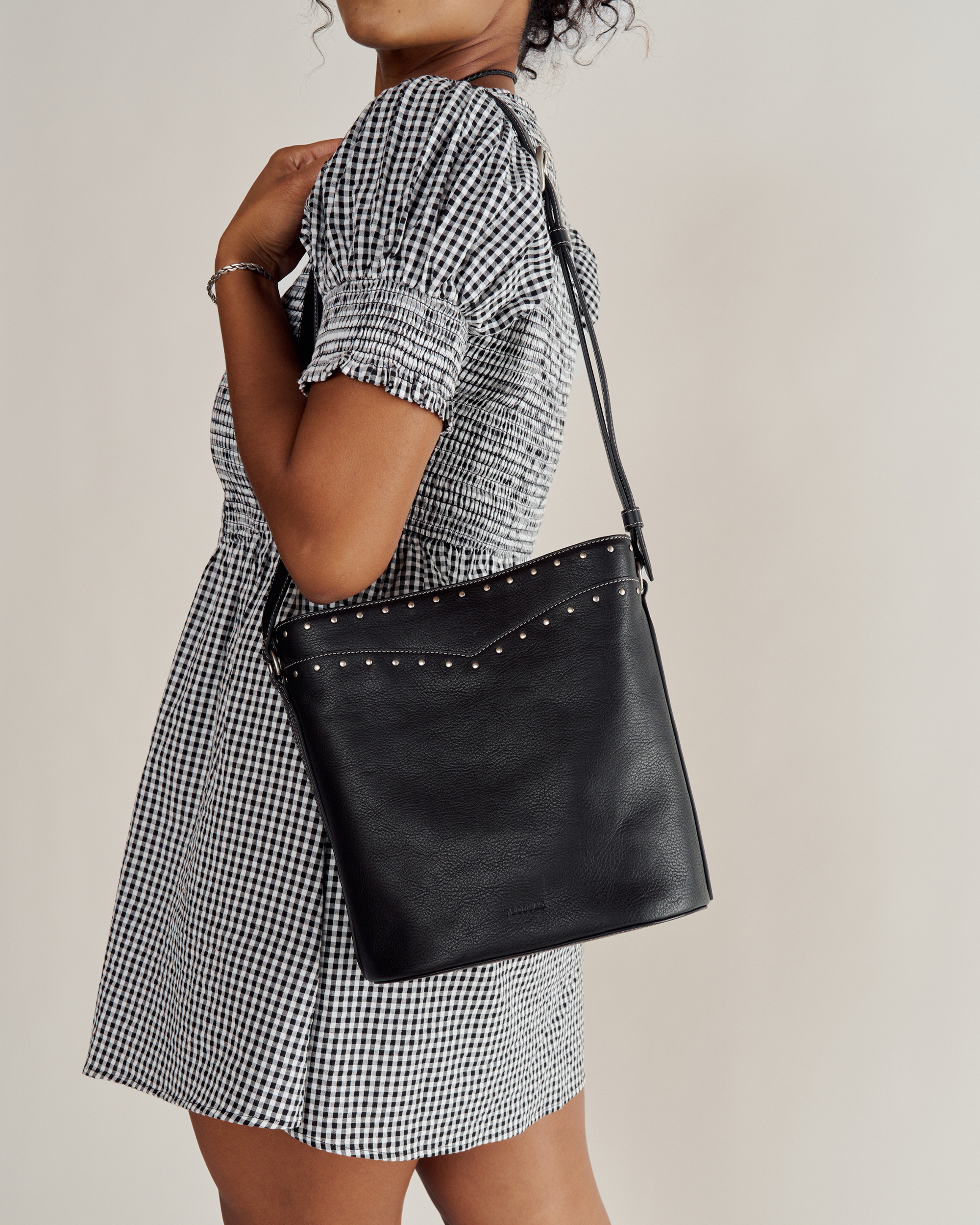 Cowhide Bucket Bag - Black Cowhide