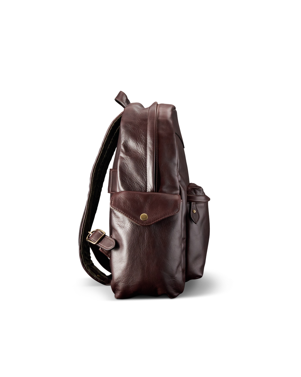 Men's Leather Backpack - Dark Brown Cowhide