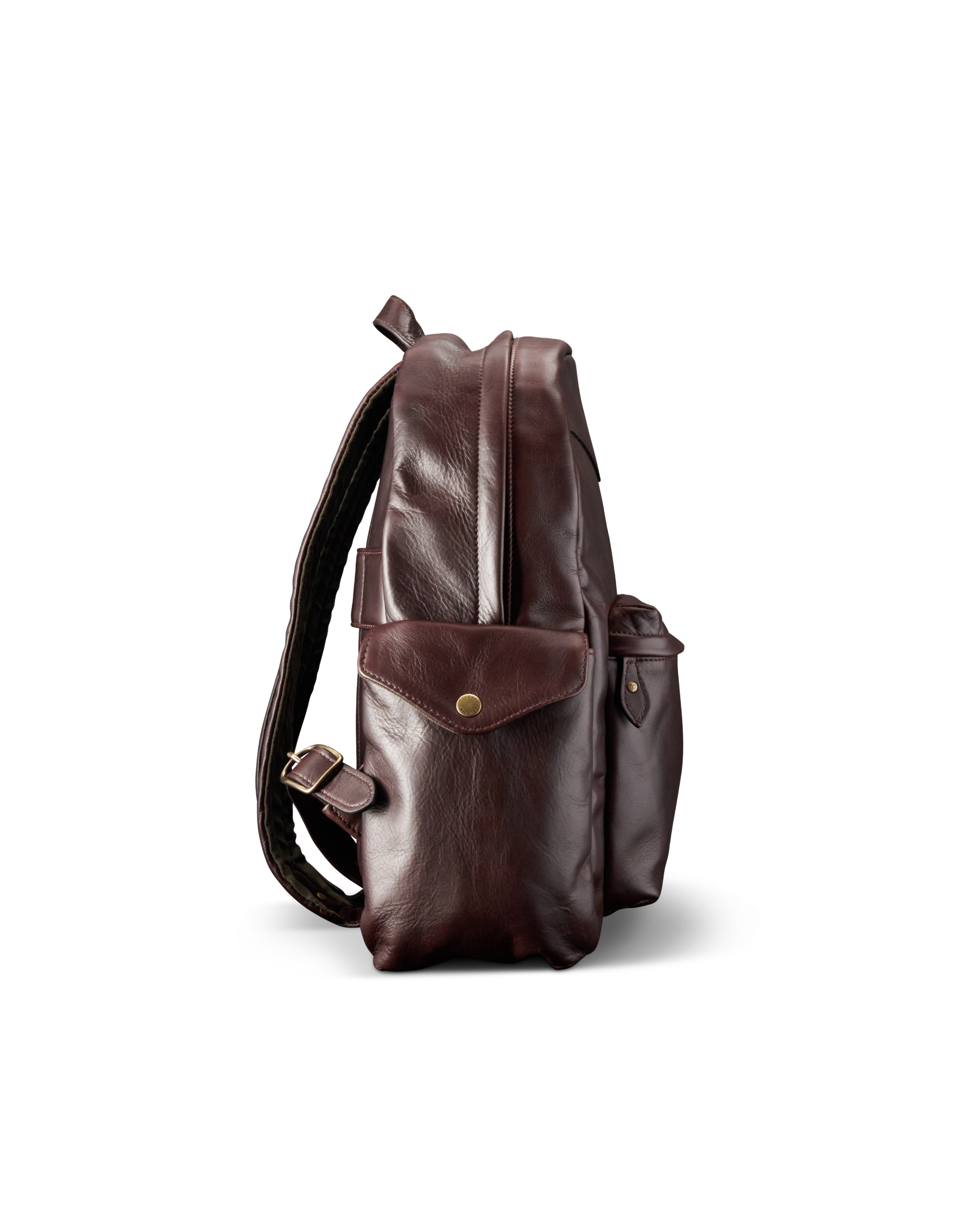 Men's Leather Backpack - Dark Brown Cowhide