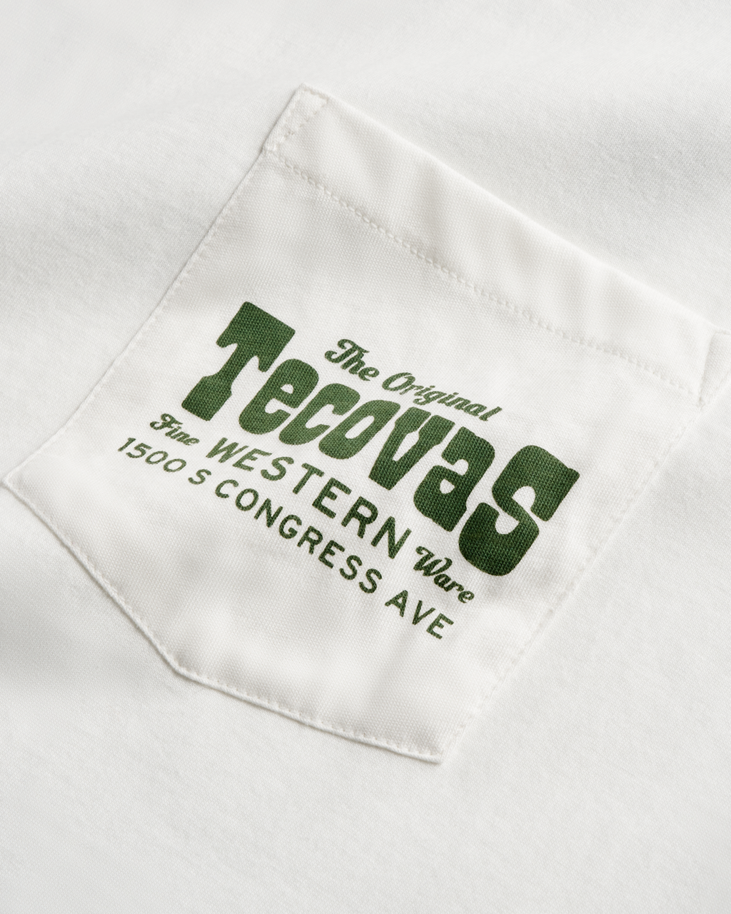 Men's Original Western Pocket Tee - Bone Green Pima Cotton
