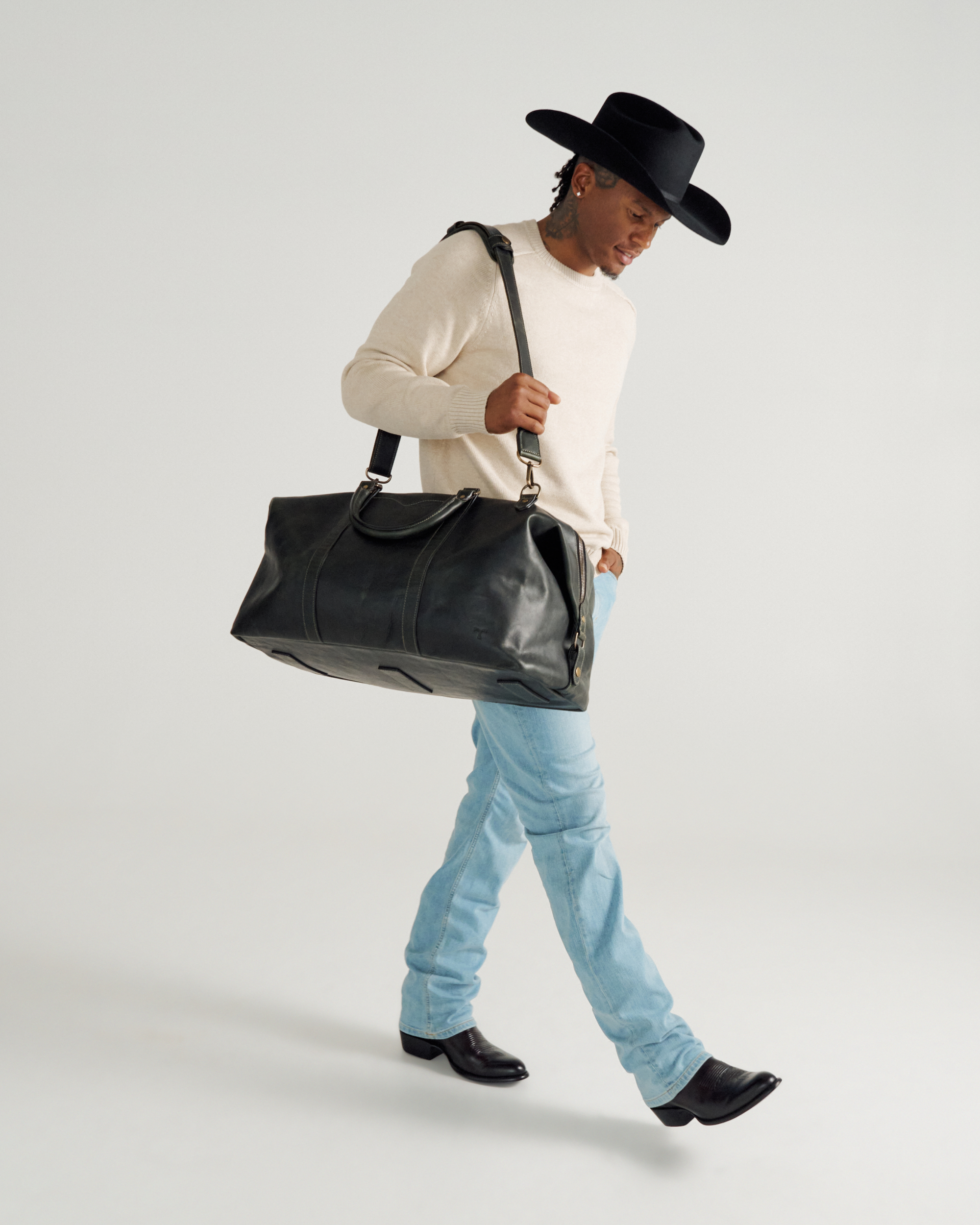 Bartlett Large Weekender - Midnight Green Cowhide