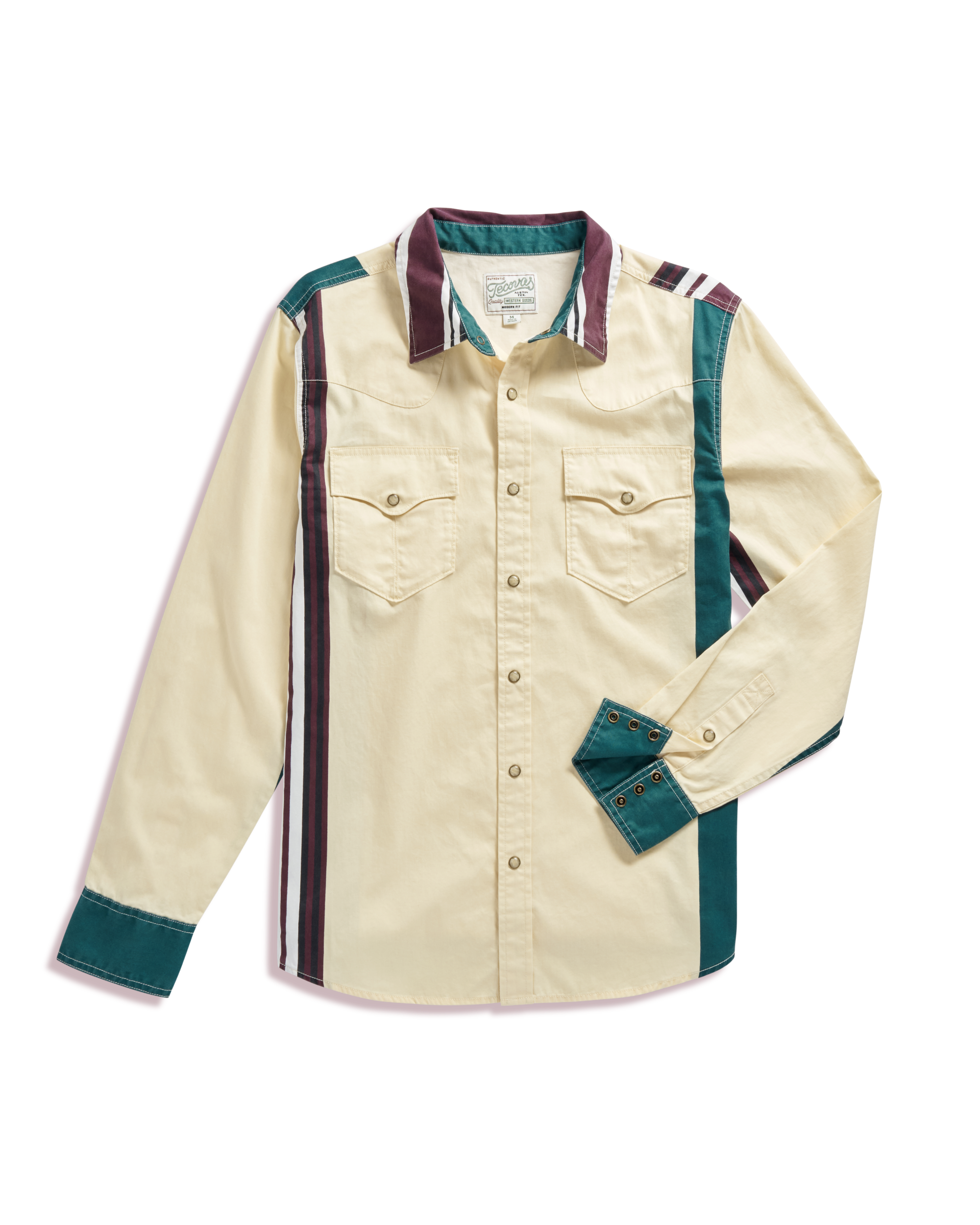 Men's Thorn Stopper Pearl Snap - Whisper White Green Heron Cotton