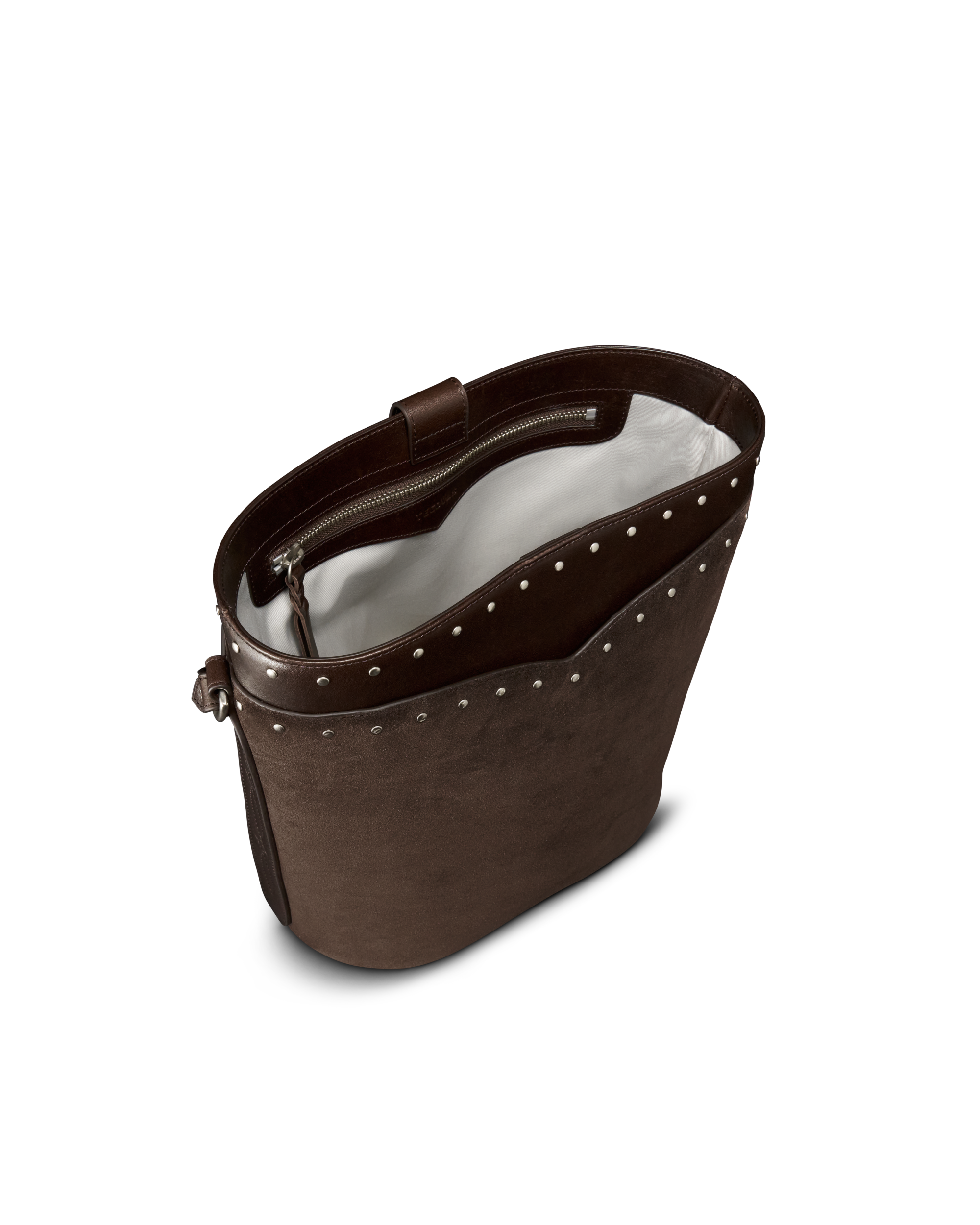 Suede Bucket Bag - Chocolate Suede Cowhide