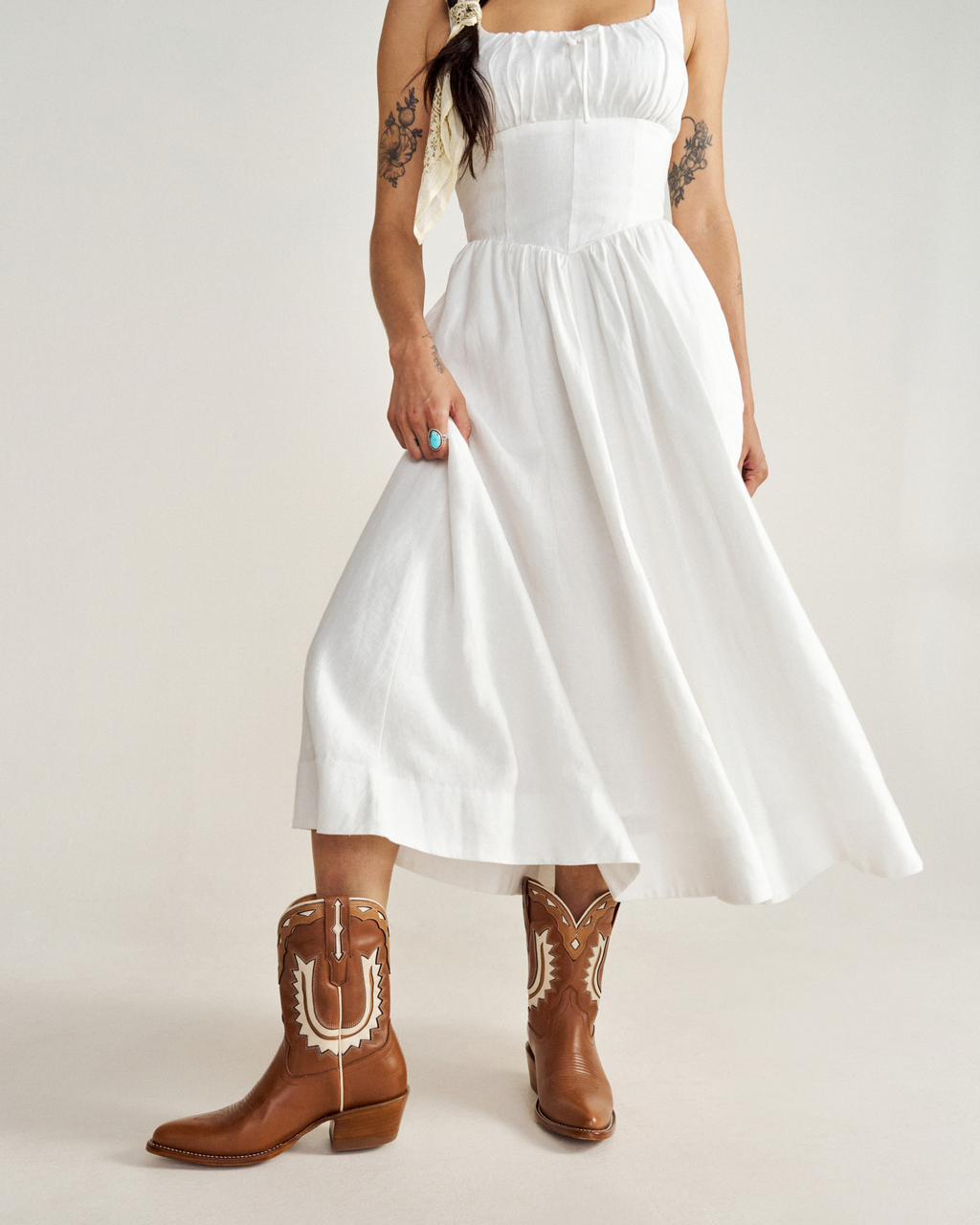 The Jolene - Caramel Bone  Cowhide