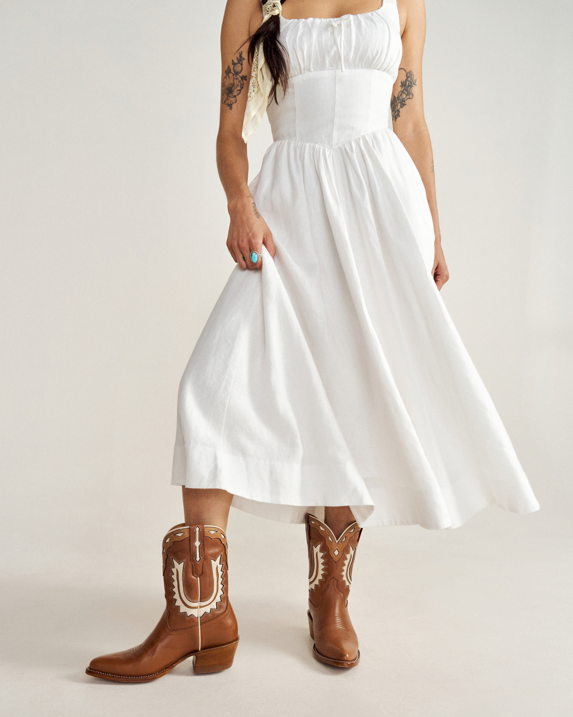 The Jolene - Caramel Bone  Cowhide