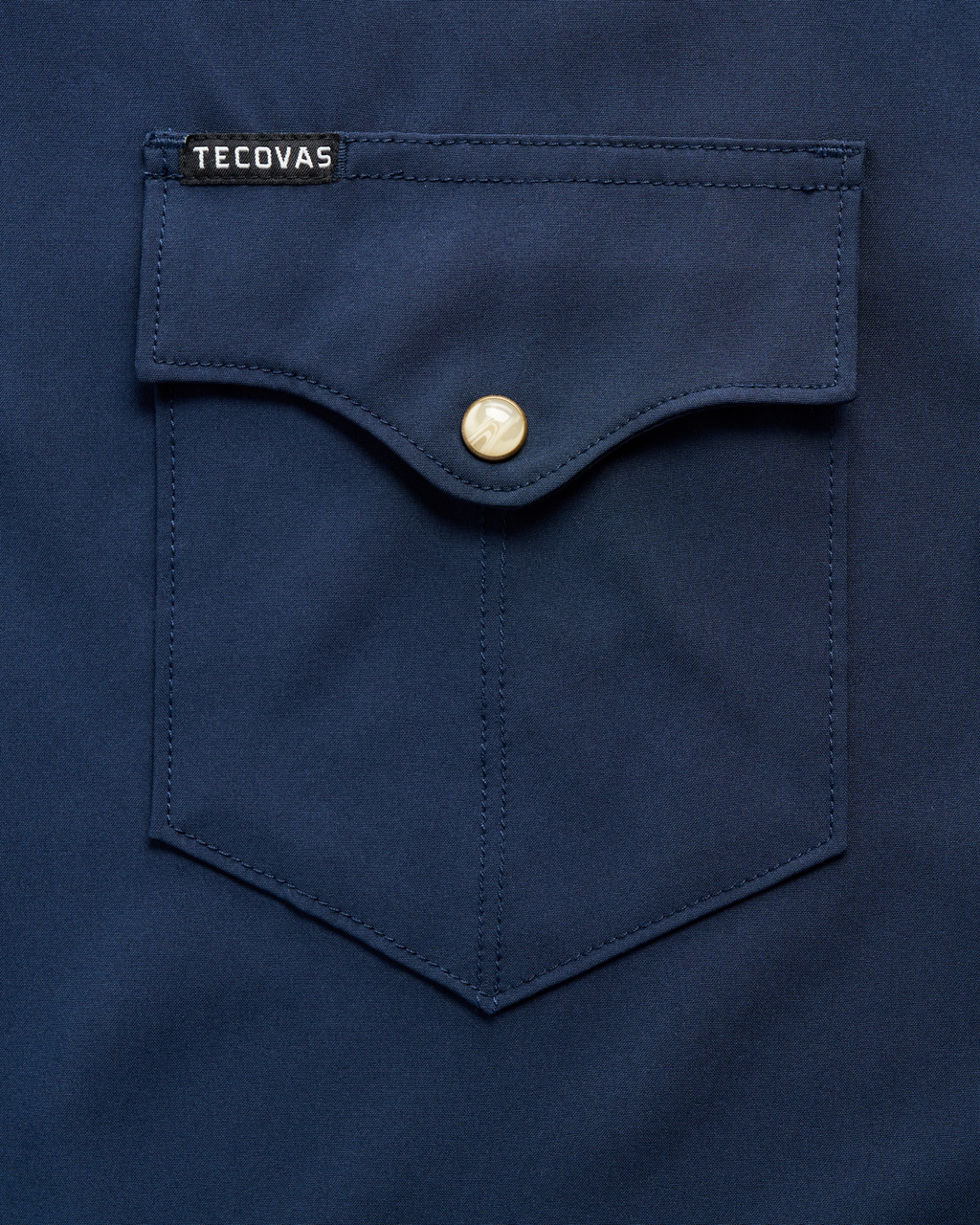 Men's Performance Short Sleeve Western Pearl Snap - Classic Fit - Navy Performance