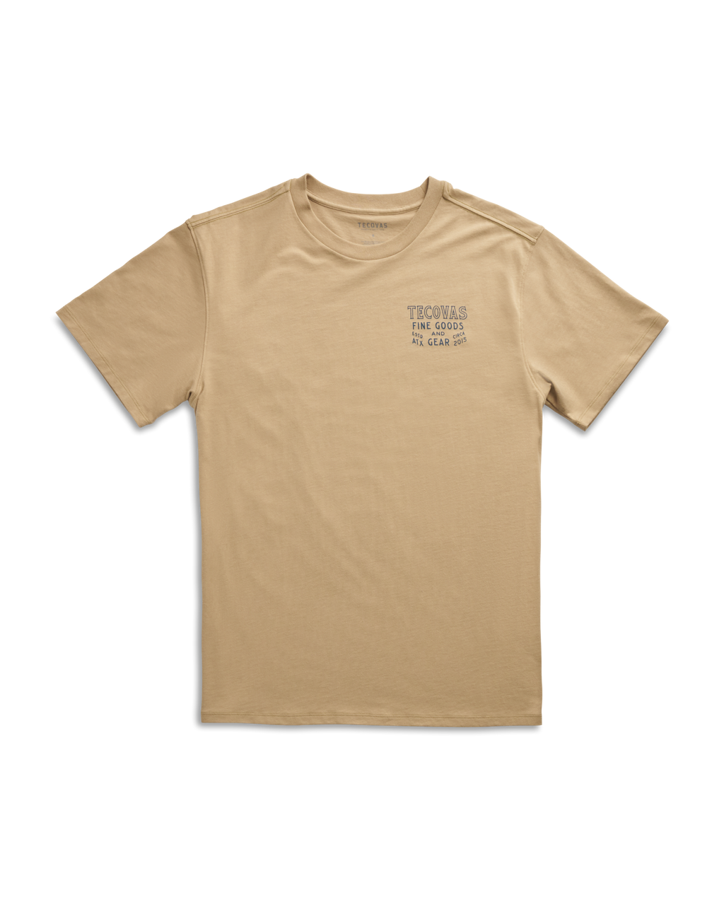 Men's Guitar Fine Goods Tee - Khaki Blue Pima Cotton