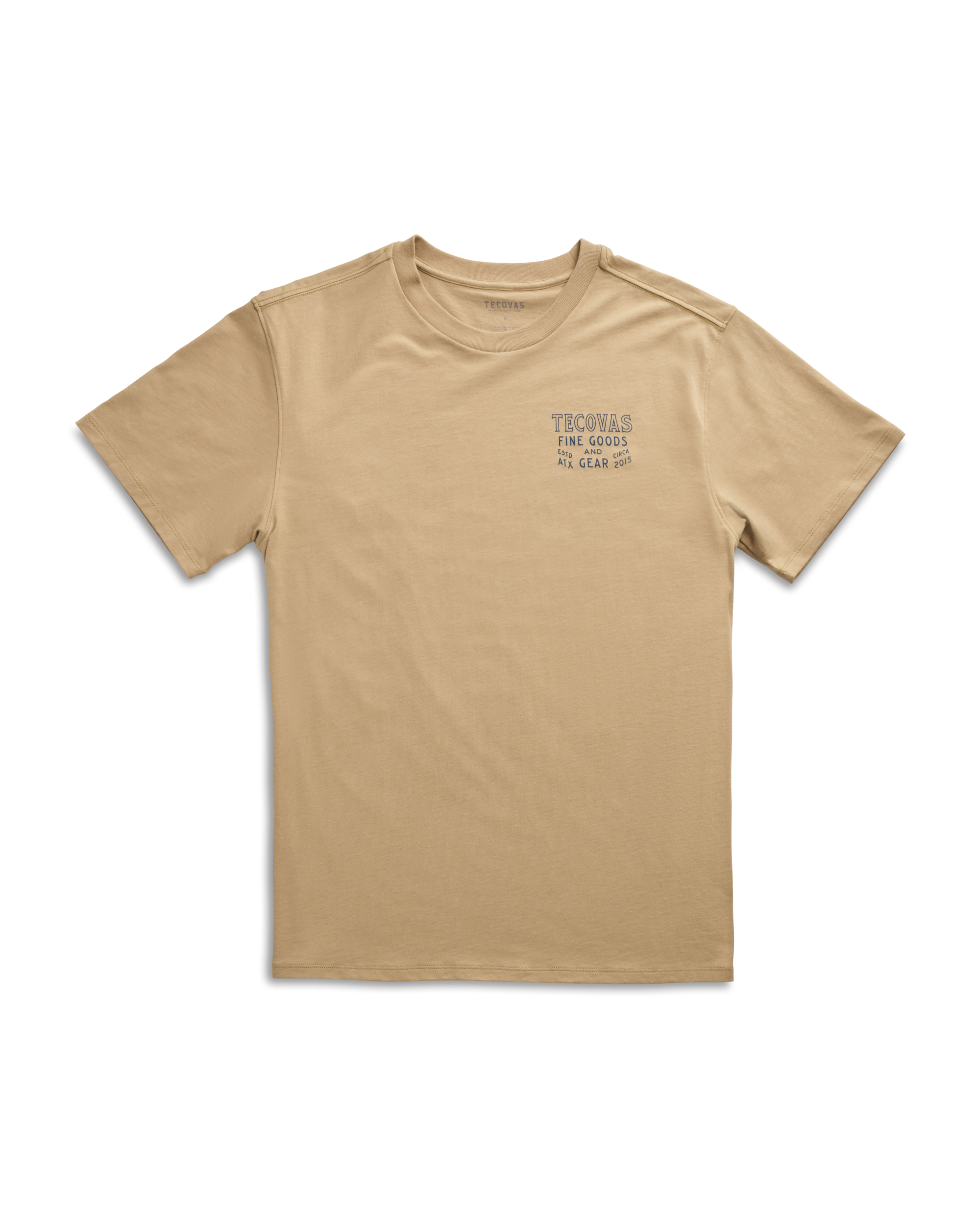 Men's Guitar Fine Goods Tee - Khaki Blue Pima Cotton
