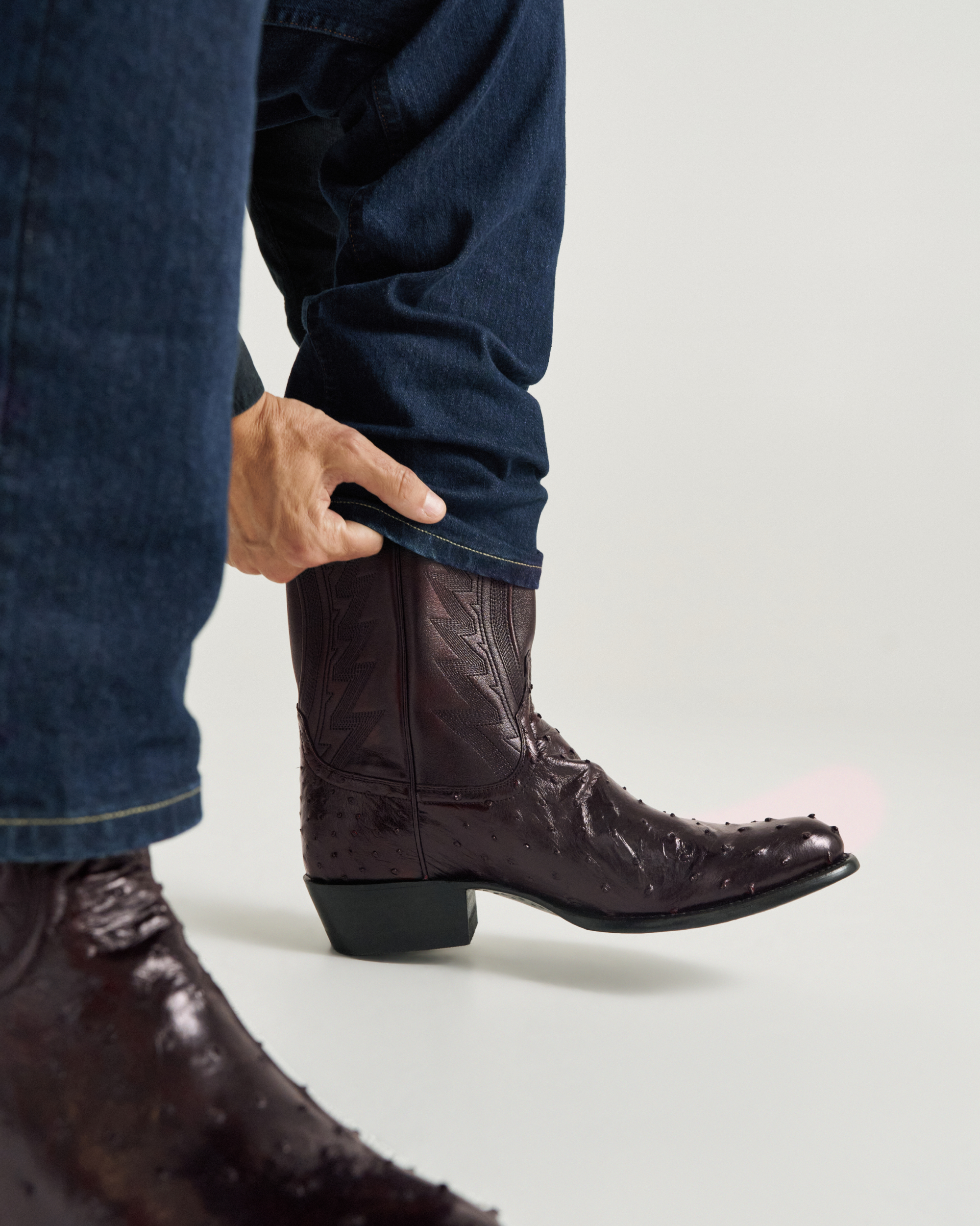 The Wyatt - Black Cherry Ostrich