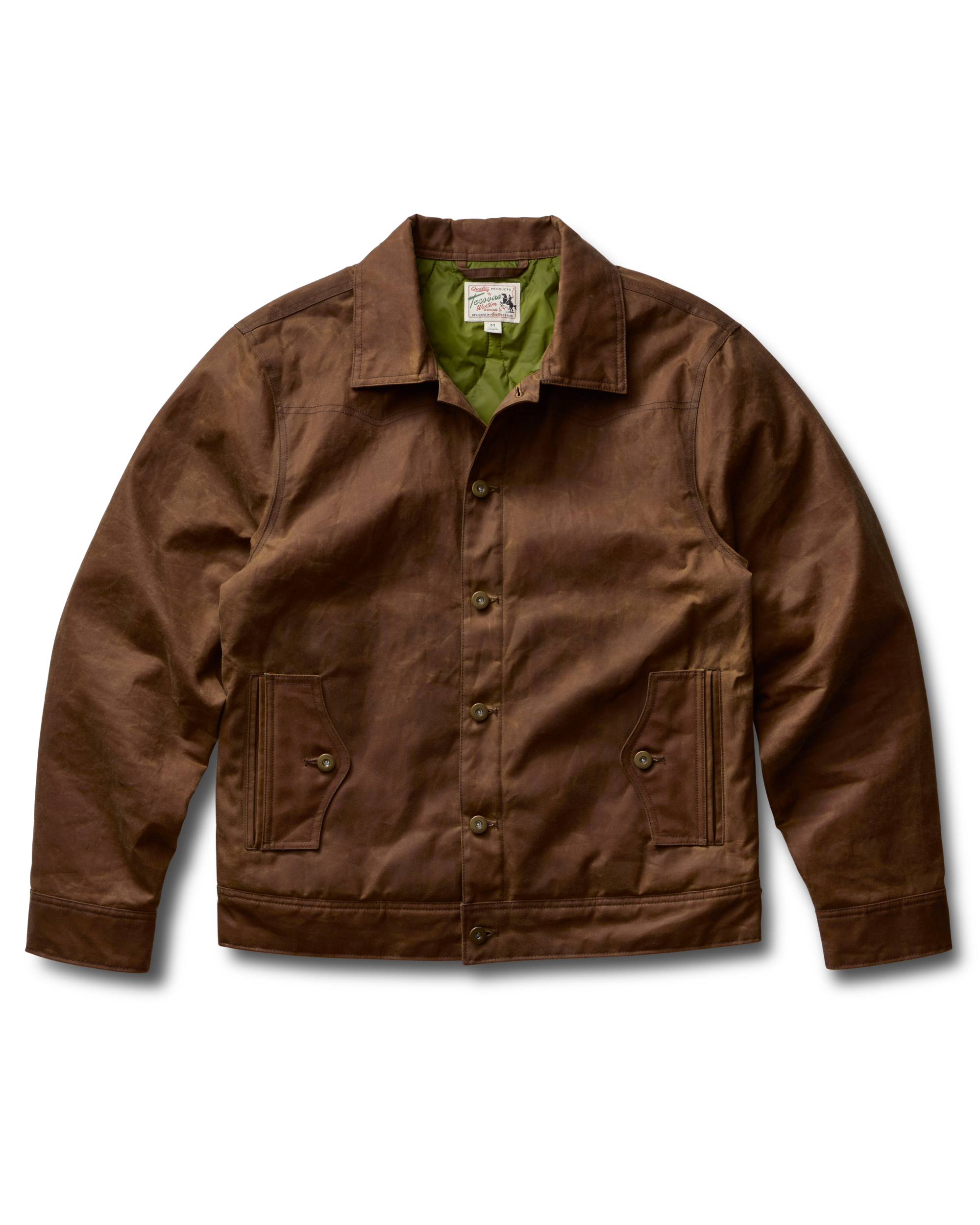 Men's Buckaroo Waxed Canvas Trucker Jacket - Black Cotton