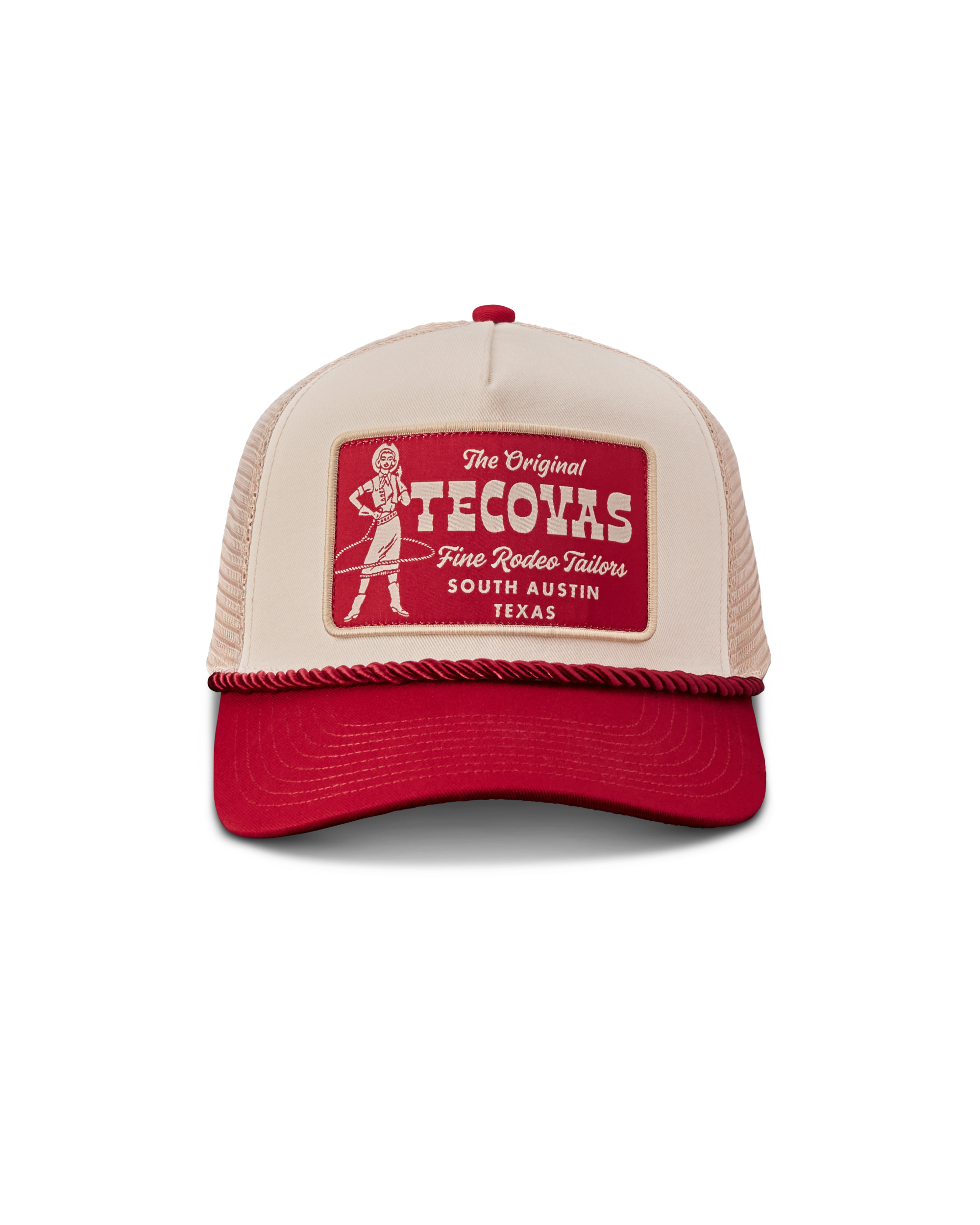 Cowgirl Patch Trucker - Red White Cotton Polyester