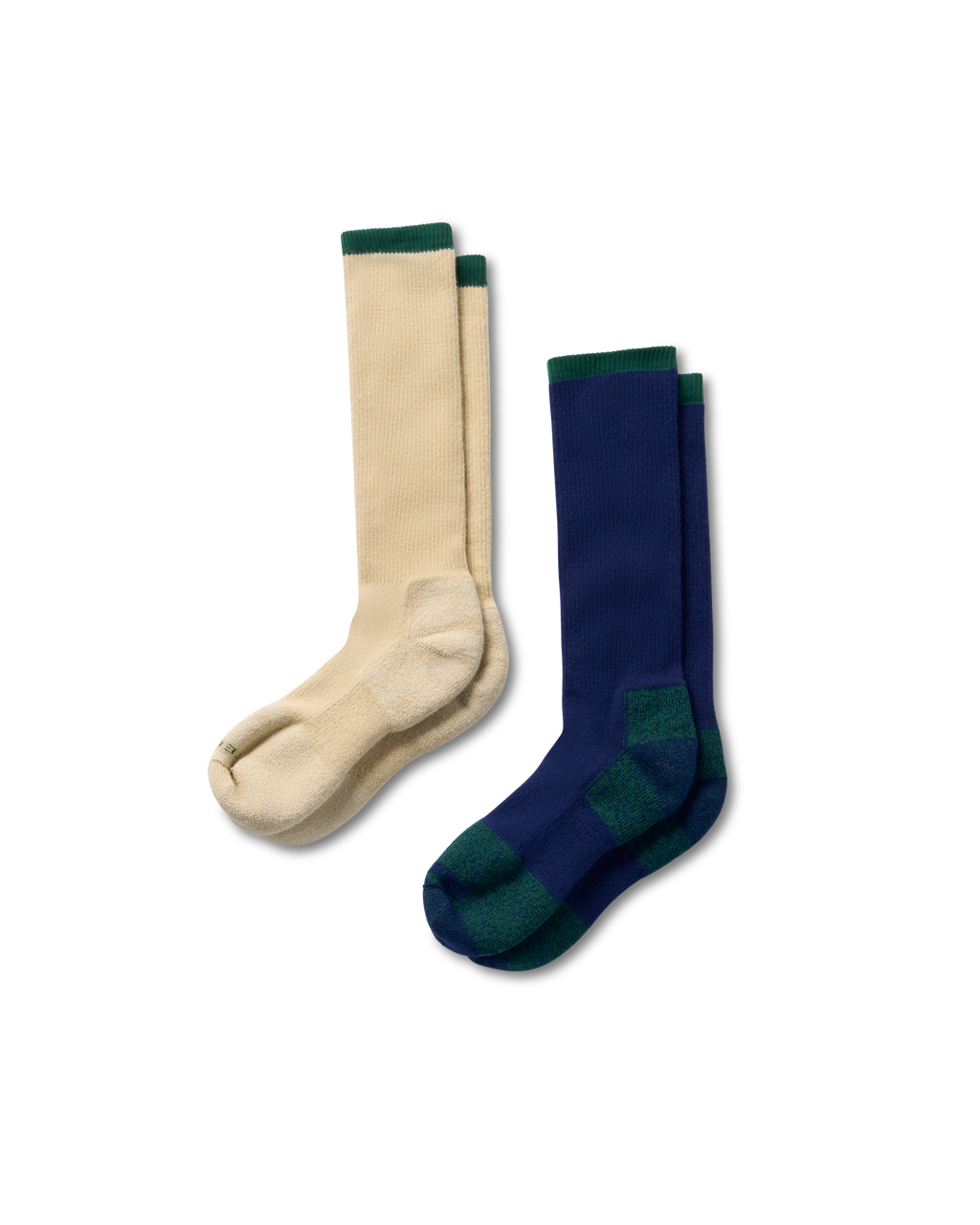 Work Socks (2-Pack) - Navy Tan Acrylic Blend