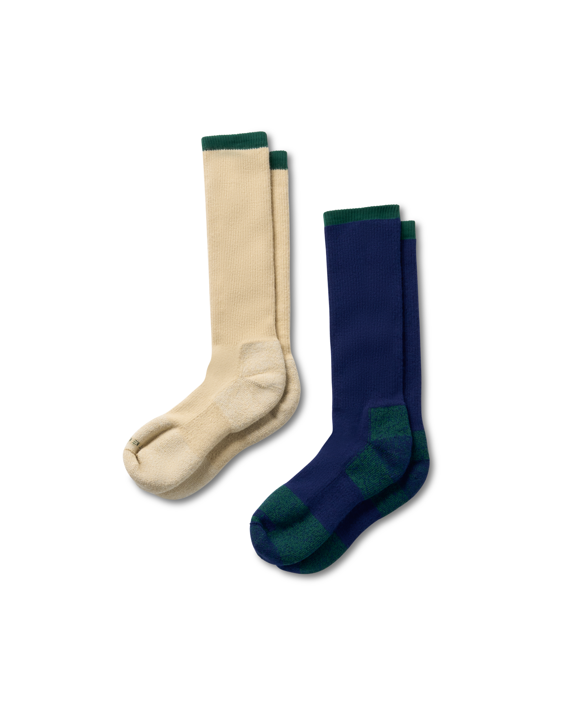 Work Socks (2-Pack) - Navy Tan Acrylic Blend