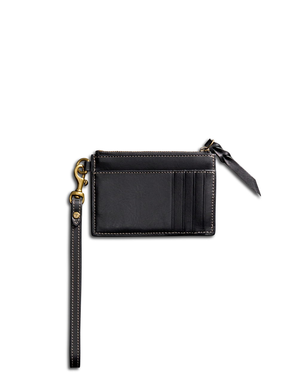 Women's Sierra Zip Wristlet - Black Cowhide