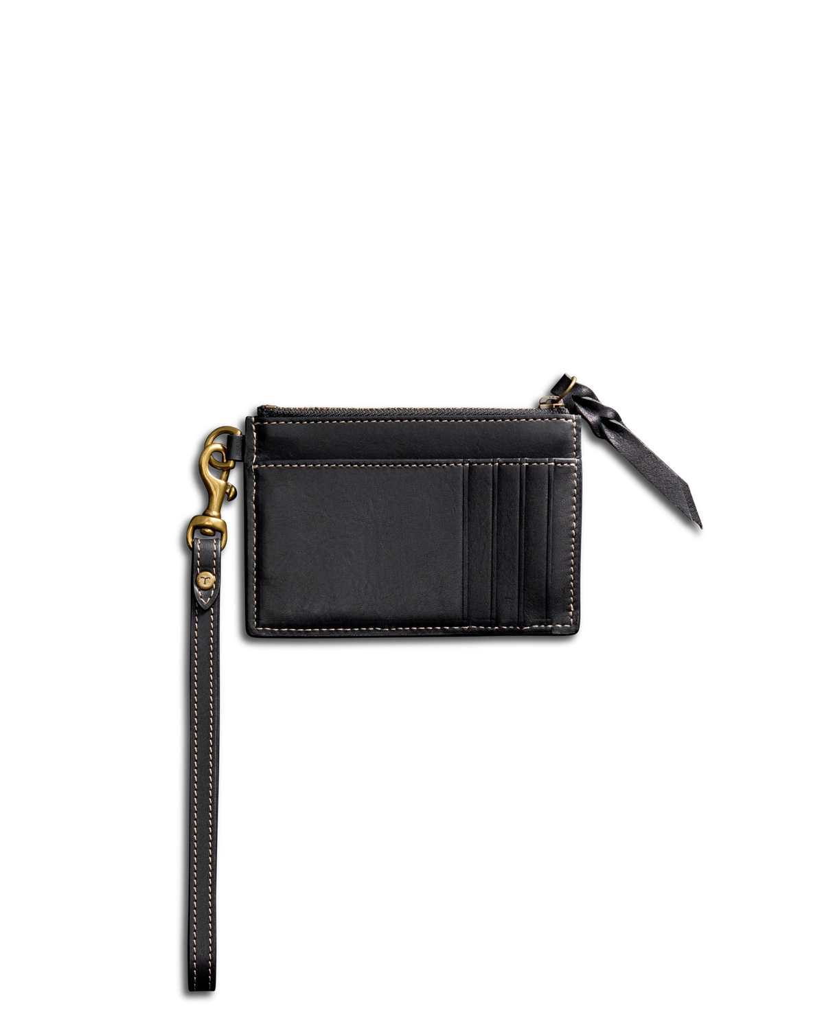 Women's Sierra Zip Wristlet - Black Cowhide