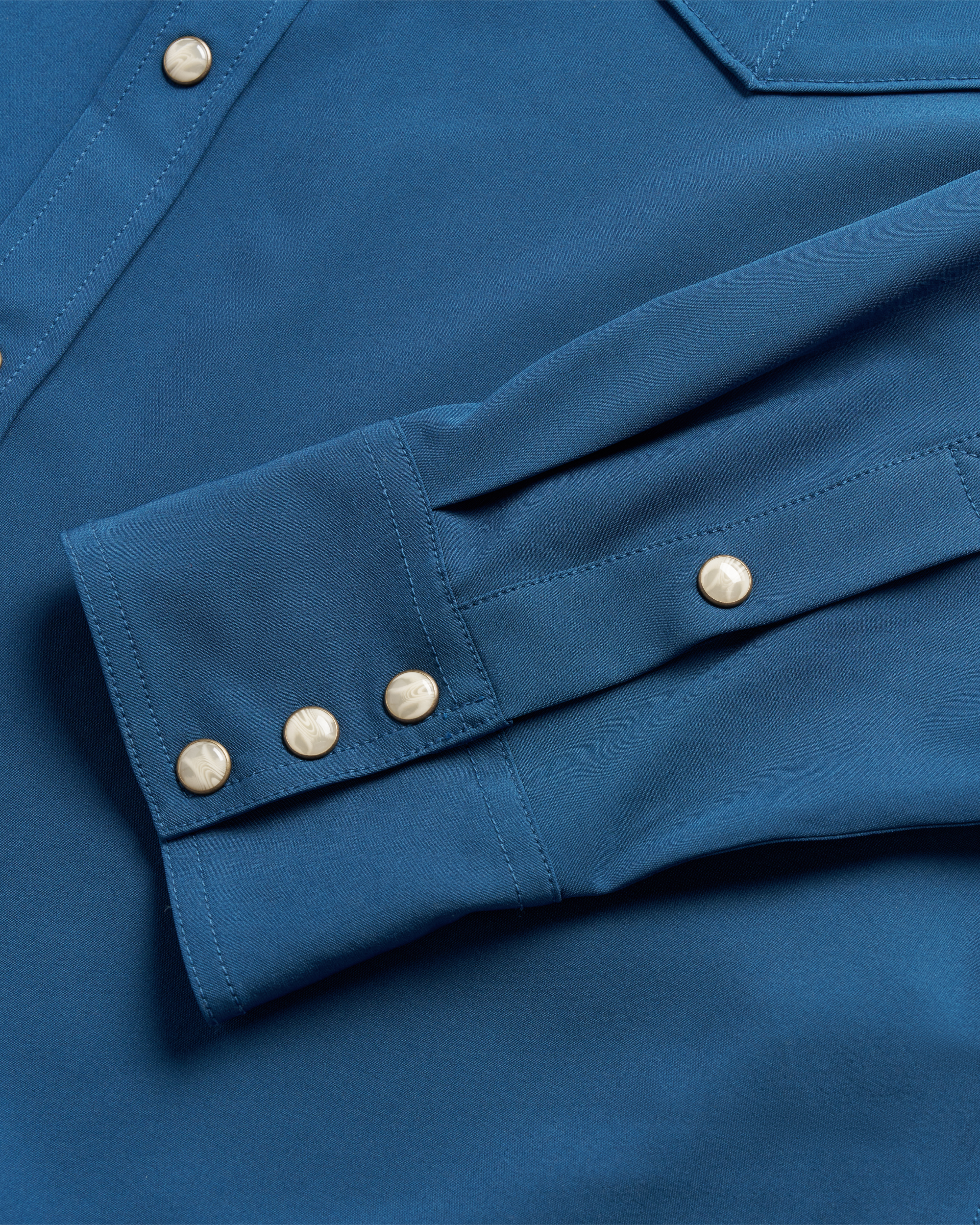 Men's Performance Long Sleeve Western Pearl Snap - Sailor Blue Performance