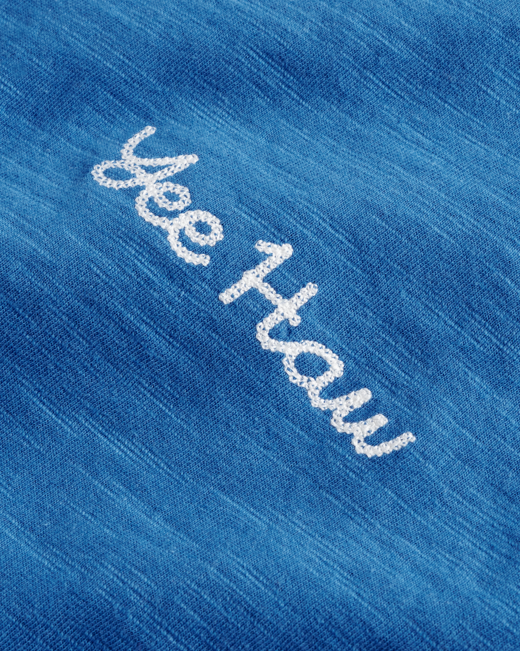 Women's Vintage Ringer Tee - Blue White Cotton