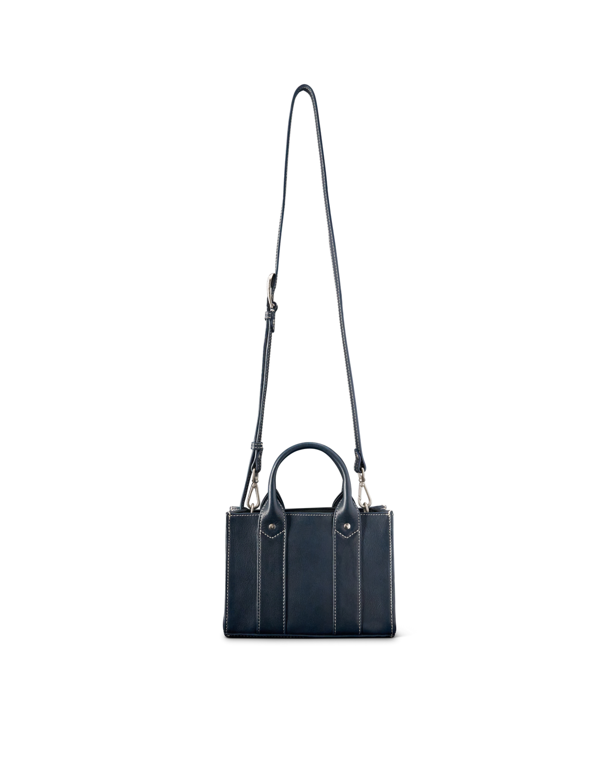 Mini Satchel - Navy Cowhide